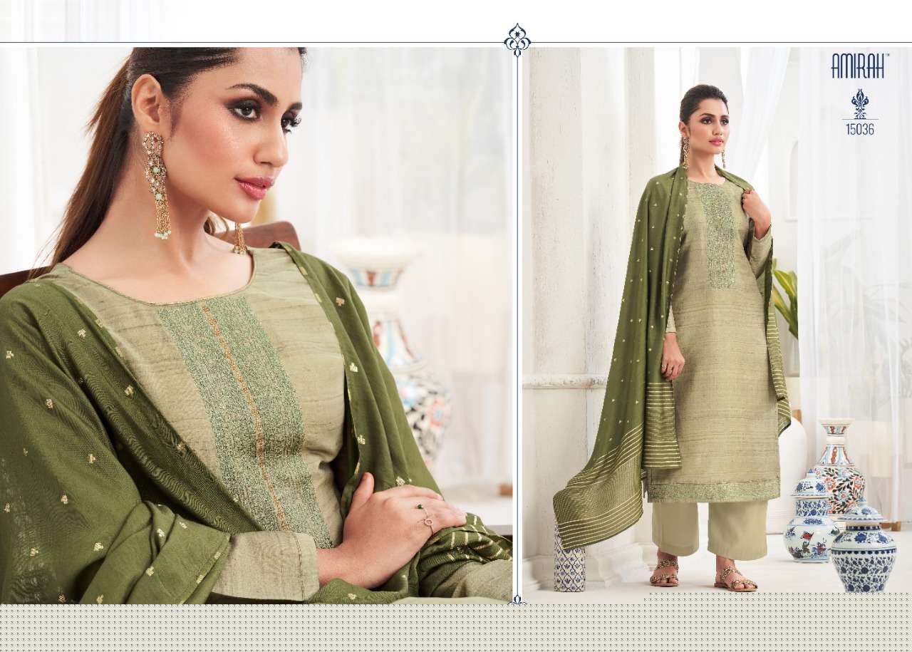 AARYA BY AMIRAH 15031 TO 15036 SERIES BEAUTIFUL STYLISH SHARARA SUITS FANCY COLORFUL CASUAL WEAR & ETHNIC WEAR & READY TO WEAR TUSSAR SILK DIGITAL PRINTED DRESSES AT WHOLESALE PRICE