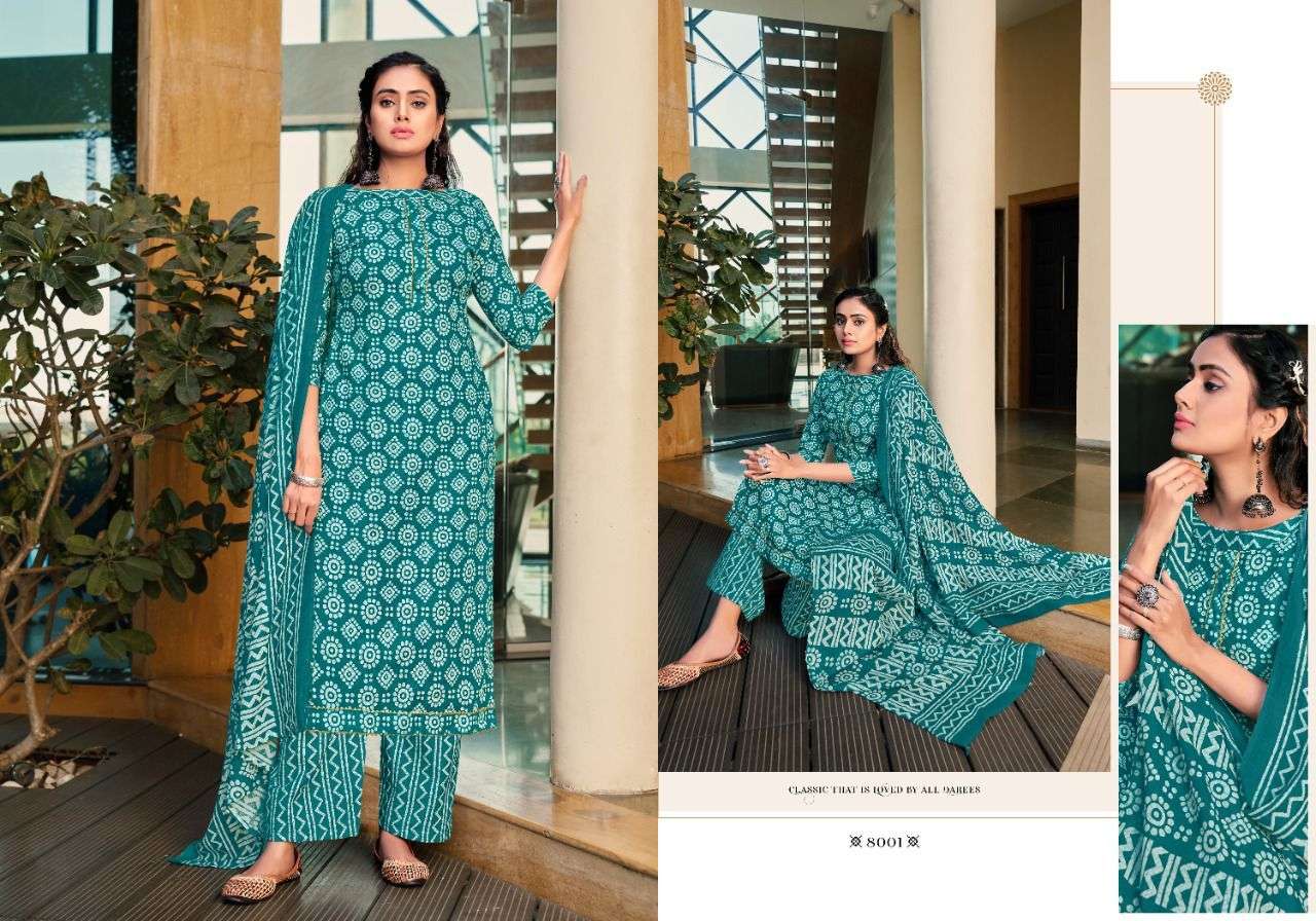 RUBY BY RADHA FAB 8001 TO 8010 SERIES BEAUTIFUL STYLISH SUITS FANCY COLORFUL CASUAL WEAR & ETHNIC WEAR & READY TO WEAR HEAVY COTTON PRINTED DRESSES AT WHOLESALE PRICE