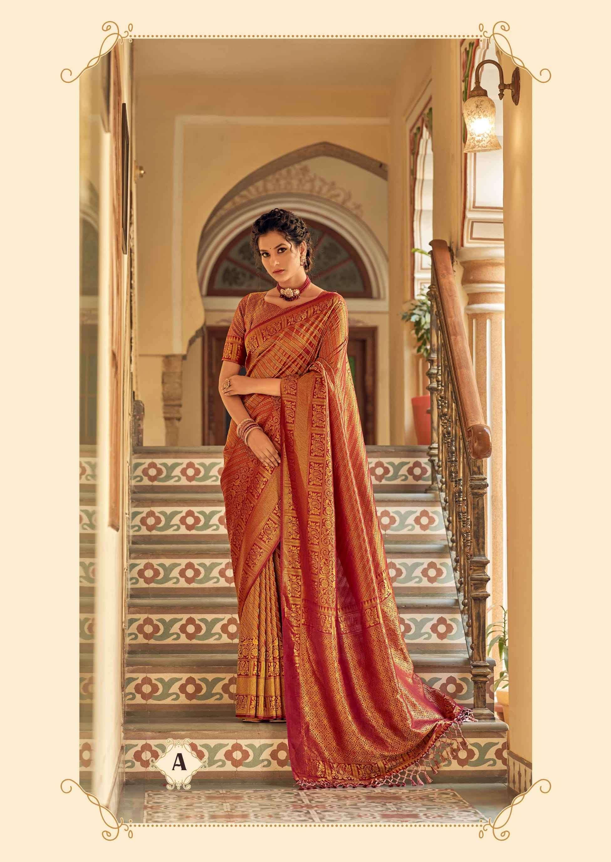 SOUTH PURE SILK BY SHANGRILA A TO F SERIES INDIAN TRADITIONAL WEAR COLLECTION BEAUTIFUL STYLISH FANCY COLORFUL PARTY WEAR & OCCASIONAL WEAR PURE SILK SAREES AT WHOLESALE PRICE