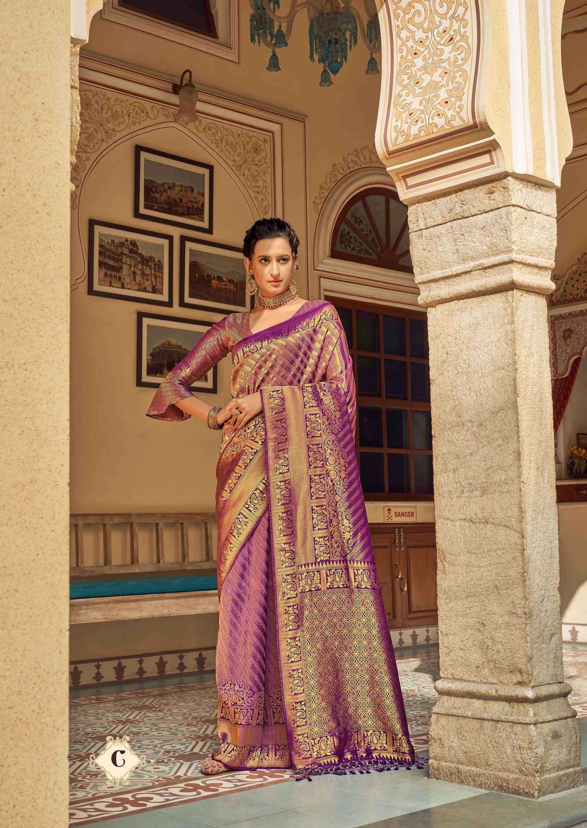 SOUTH PURE SILK BY SHANGRILA A TO F SERIES INDIAN TRADITIONAL WEAR COLLECTION BEAUTIFUL STYLISH FANCY COLORFUL PARTY WEAR & OCCASIONAL WEAR PURE SILK SAREES AT WHOLESALE PRICE
