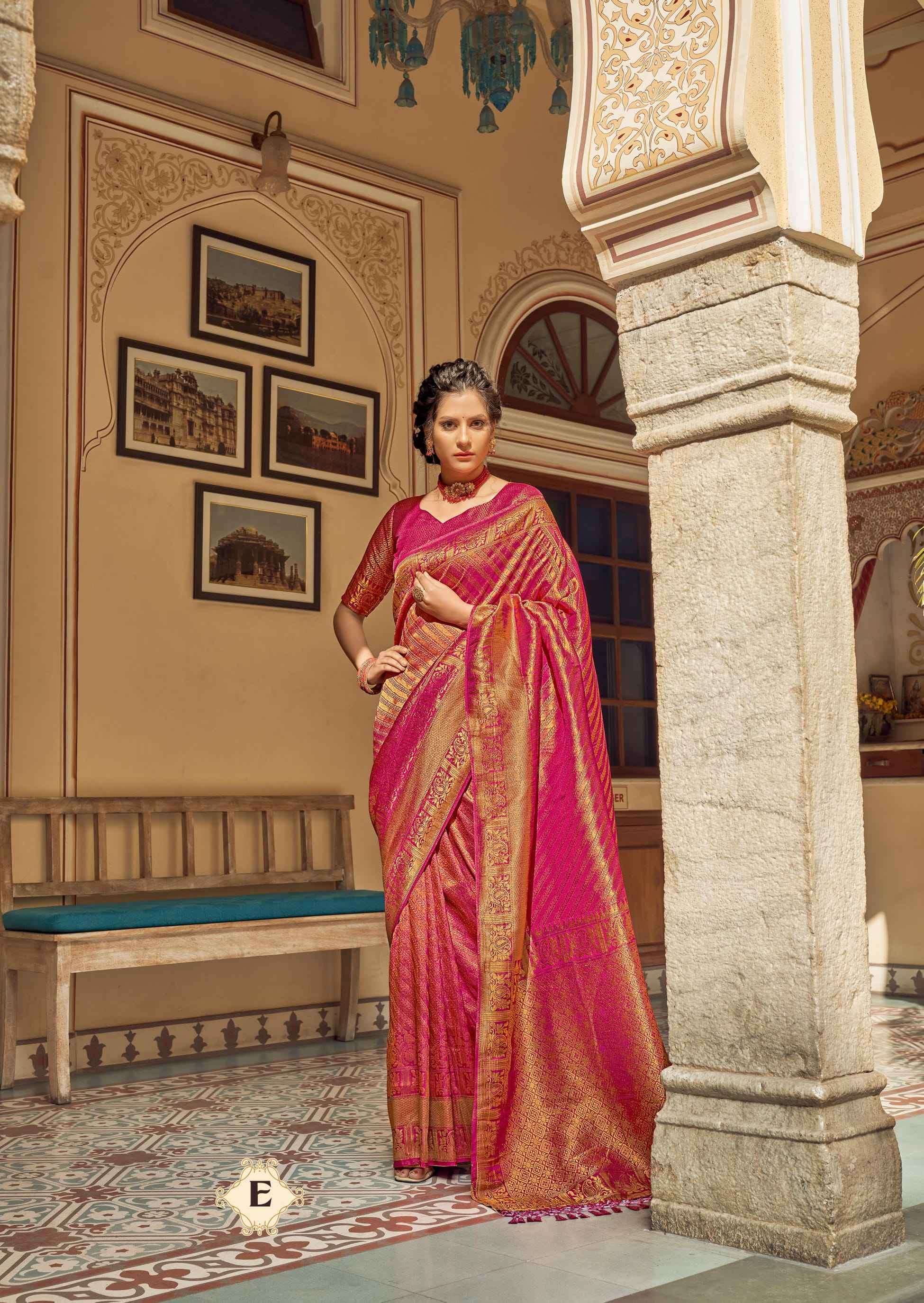SOUTH PURE SILK BY SHANGRILA A TO F SERIES INDIAN TRADITIONAL WEAR COLLECTION BEAUTIFUL STYLISH FANCY COLORFUL PARTY WEAR & OCCASIONAL WEAR PURE SILK SAREES AT WHOLESALE PRICE