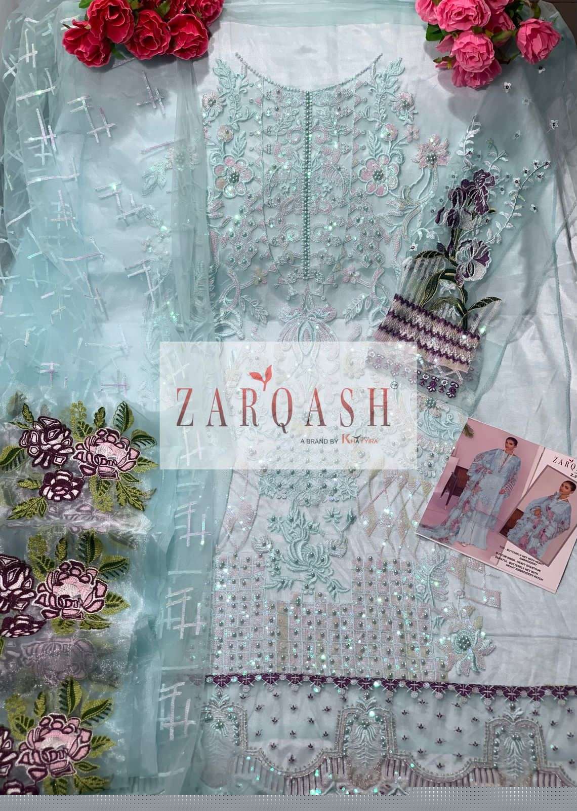 Jihan Vol-2 By Zarqash 2099-A To 2099-D Series Beautiful Summer Collection Pakisatni Suits Stylish Fancy Colorful Casual Wear & Ethnic Wear Faux Georgette Embroidered Dresses At Wholesale Price
