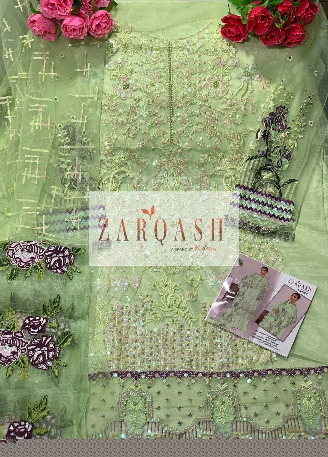 Jihan Vol-2 By Zarqash 2099-A To 2099-D Series Beautiful Summer Collection Pakisatni Suits Stylish Fancy Colorful Casual Wear & Ethnic Wear Faux Georgette Embroidered Dresses At Wholesale Price