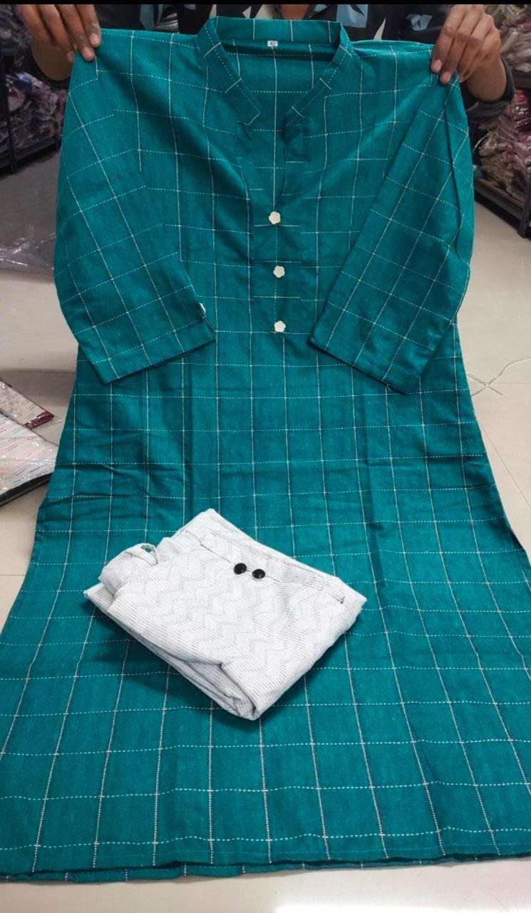 KT-1100 BY KAAMIRI 01 TO 08 SERIES DESIGNER BEAUTIFUL STYLISH FANCY COLORFUL PARTY WEAR & OCCASIONAL WEAR COTTON KHADI KURTIS AND BOTTOM AT WHOLESALE PRICE