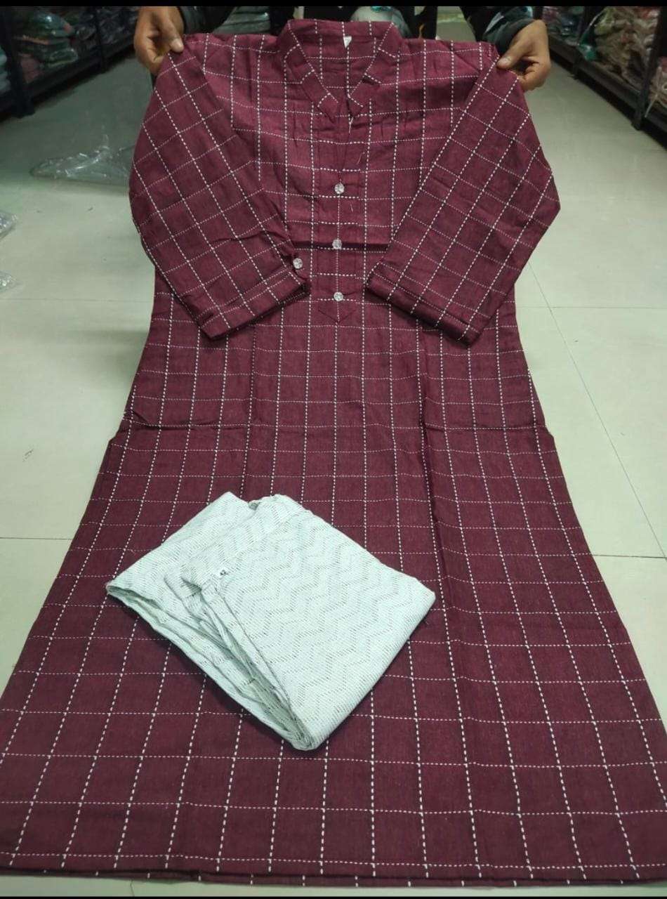 KT-1100 BY KAAMIRI 01 TO 08 SERIES DESIGNER BEAUTIFUL STYLISH FANCY COLORFUL PARTY WEAR & OCCASIONAL WEAR COTTON KHADI KURTIS AND BOTTOM AT WHOLESALE PRICE