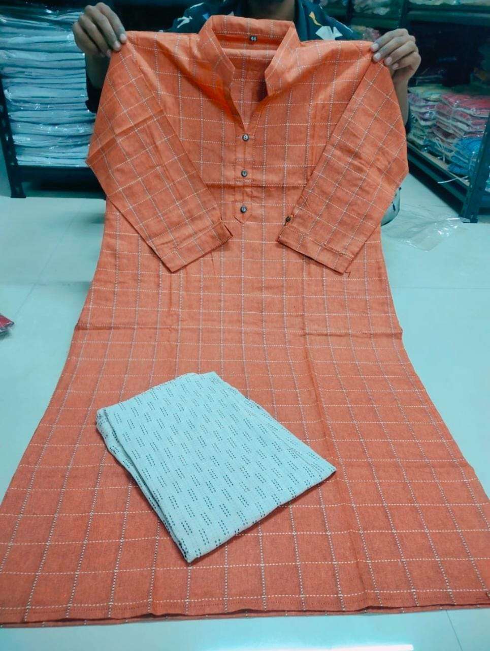 KT-1100 BY KAAMIRI 01 TO 08 SERIES DESIGNER BEAUTIFUL STYLISH FANCY COLORFUL PARTY WEAR & OCCASIONAL WEAR COTTON KHADI KURTIS AND BOTTOM AT WHOLESALE PRICE
