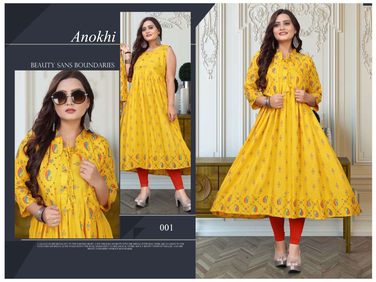 ANOKHI BY AKHAND JYOT 001 TO 010 SERIES DESIGNER STYLISH FANCY COLORFUL BEAUTIFUL PARTY WEAR & ETHNIC WEAR COLLECTION PURE RAYON KURTIS AT WHOLESALE PRICE