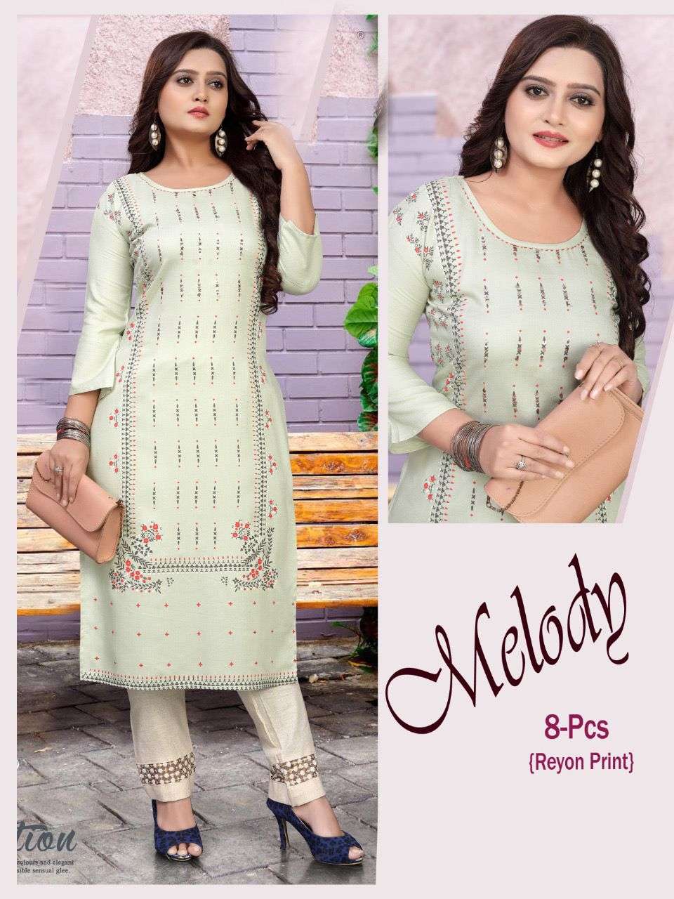 MELODY BY AKHAND JYOT 001 TO 010 SERIES DESIGNER STYLISH FANCY COLORFUL BEAUTIFUL PARTY WEAR & ETHNIC WEAR COLLECTION PURE RAYON KURTIS AT WHOLESALE PRICE