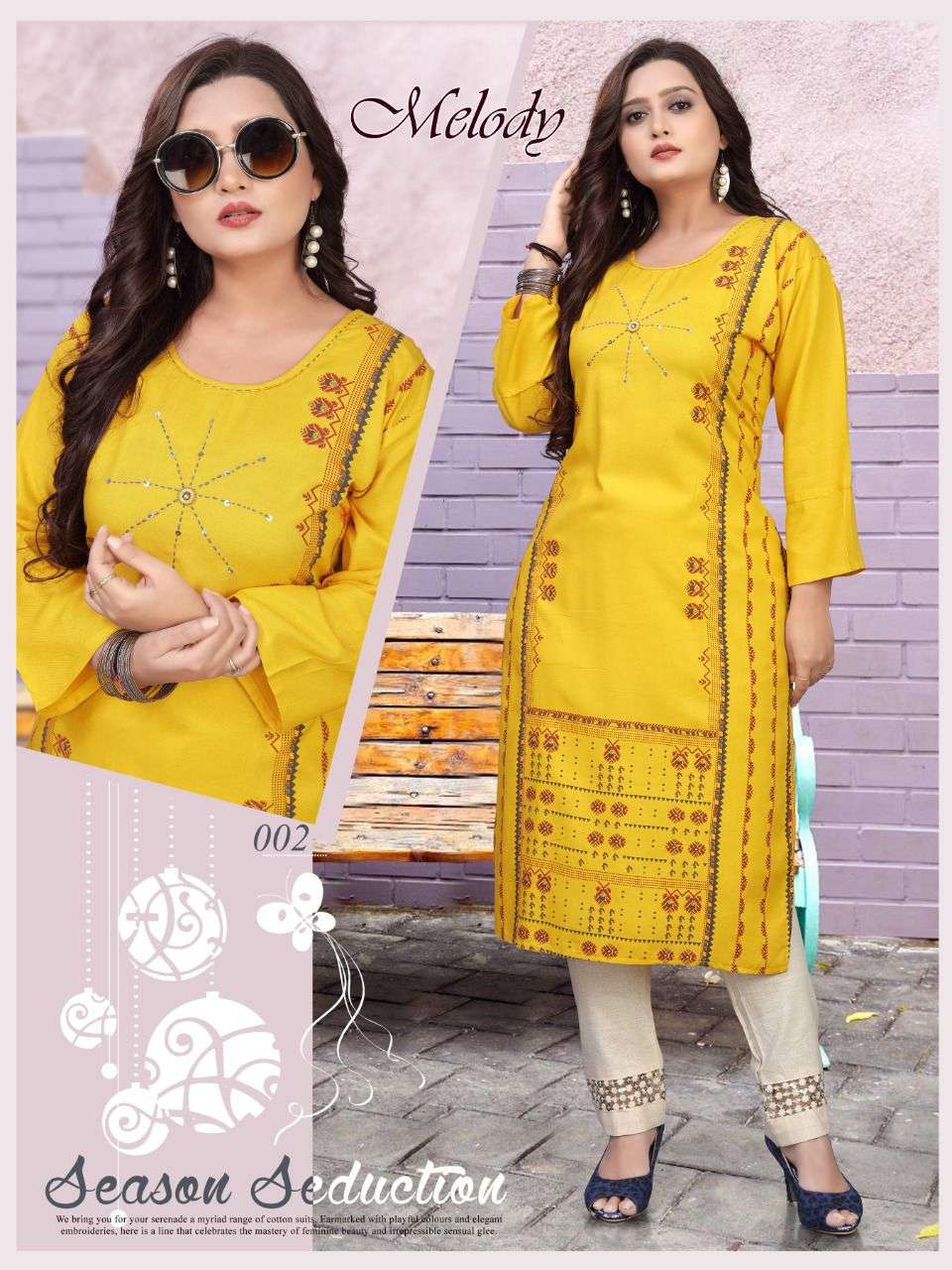 MELODY BY AKHAND JYOT 001 TO 010 SERIES DESIGNER STYLISH FANCY COLORFUL BEAUTIFUL PARTY WEAR & ETHNIC WEAR COLLECTION PURE RAYON KURTIS AT WHOLESALE PRICE