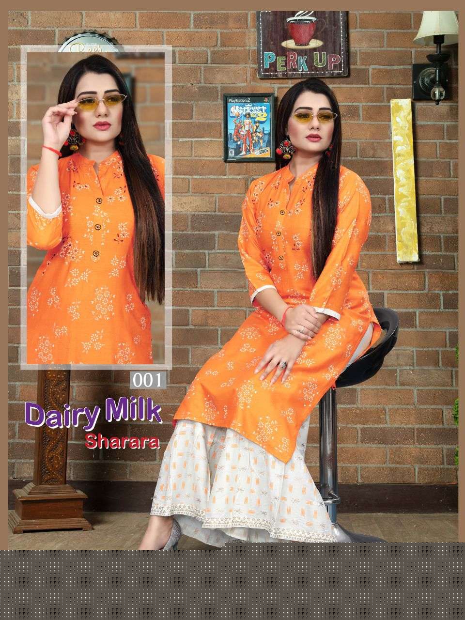 DAIRY MILK VOL-6 BY AAGYA 001 TO 008 SERIES DESIGNER STYLISH FANCY COLORFUL BEAUTIFUL PARTY WEAR & ETHNIC WEAR COLLECTION RAYON KURTIS WITH BOTTOM AT WHOLESALE PRICE