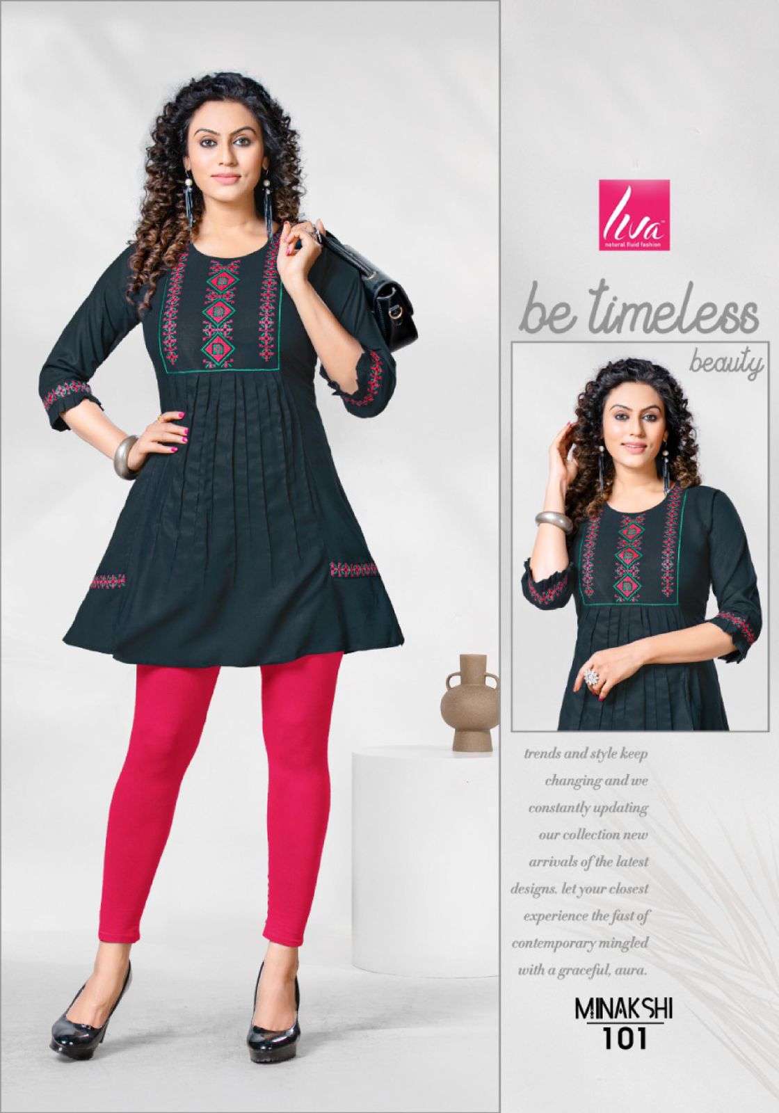 MINAKSHI BY LIVA 101 TO 108 SERIES BEAUTIFUL STYLISH FANCY COLORFUL CASUAL WEAR & ETHNIC WEAR HEAVY RAYON EMBROIDERED TOPS AT WHOLESALE PRICE