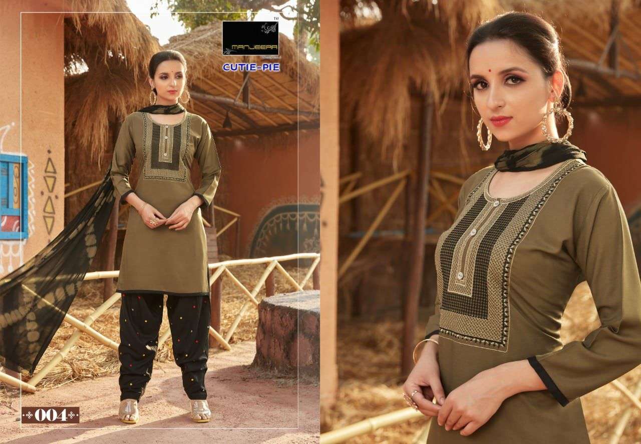 CUTIE-PIE BY MANJEERA 001 TO 008 SERIES BEAUTIFUL RAYON SUITS COLORFUL STYLISH FANCY CASUAL WEAR & ETHNIC WEAR RAYON WITH WORK DRESSES AT WHOLESALE PRICE