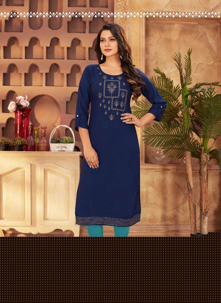 KIMAYA VOL-2 BY HINAYA 2001 TO 2009 SERIES DESIGNER STYLISH FANCY COLORFUL BEAUTIFUL PARTY WEAR & ETHNIC WEAR COLLECTION RAYON EMBROIDERY KURTIS AT WHOLESALE PRICE