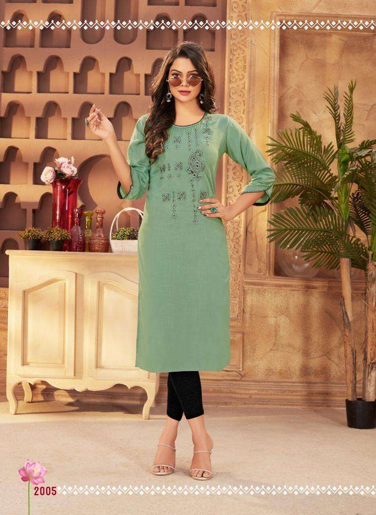 KIMAYA VOL-2 BY HINAYA 2001 TO 2009 SERIES DESIGNER STYLISH FANCY COLORFUL BEAUTIFUL PARTY WEAR & ETHNIC WEAR COLLECTION RAYON EMBROIDERY KURTIS AT WHOLESALE PRICE