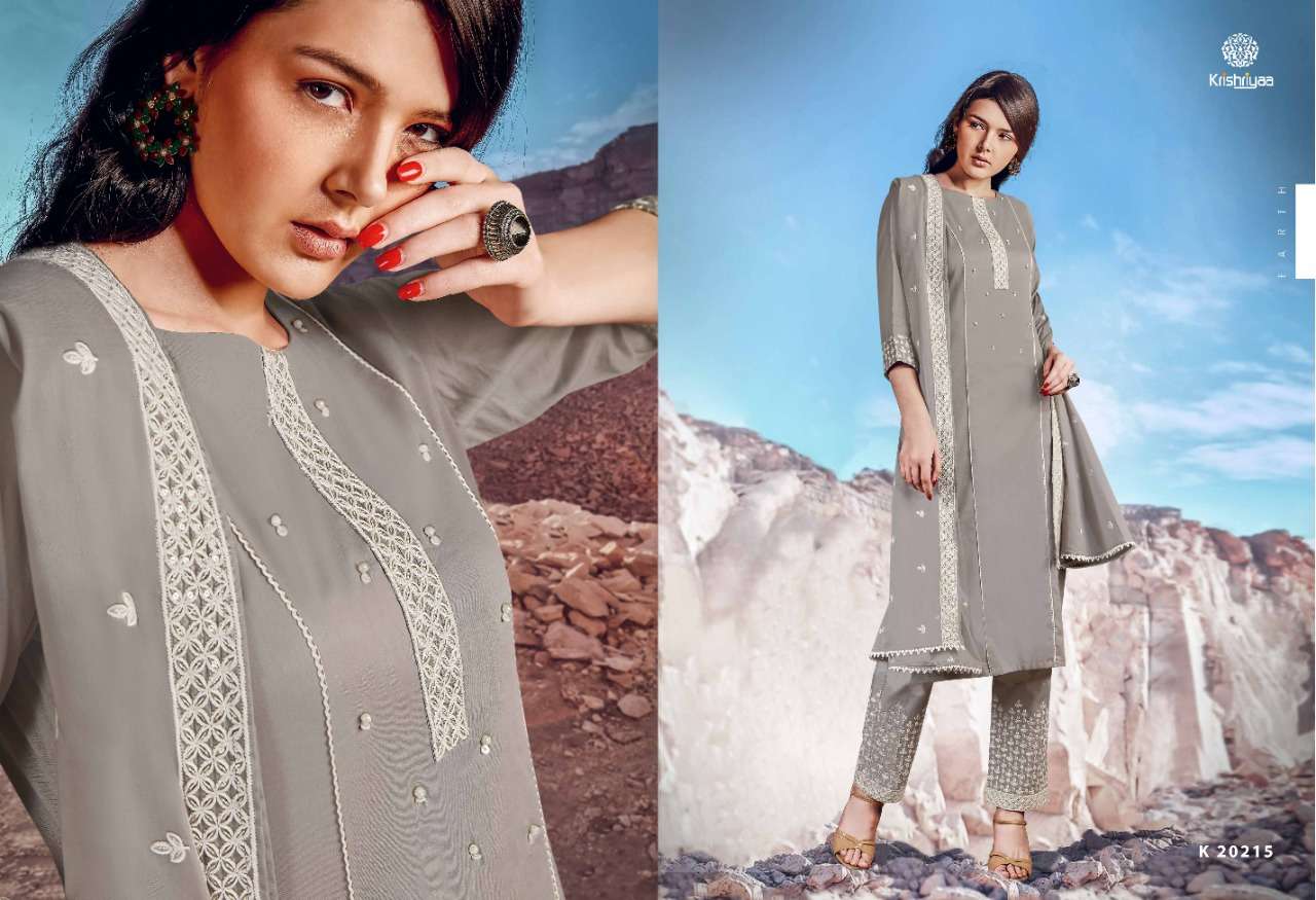 EARTH BY KRISHRIYAA 20215 TO 20219 SERIES BEAUTIFUL SUITS COLORFUL STYLISH FANCY CASUAL WEAR & ETHNIC WEAR SOFT MAL DRESSES AT WHOLESALE PRICE