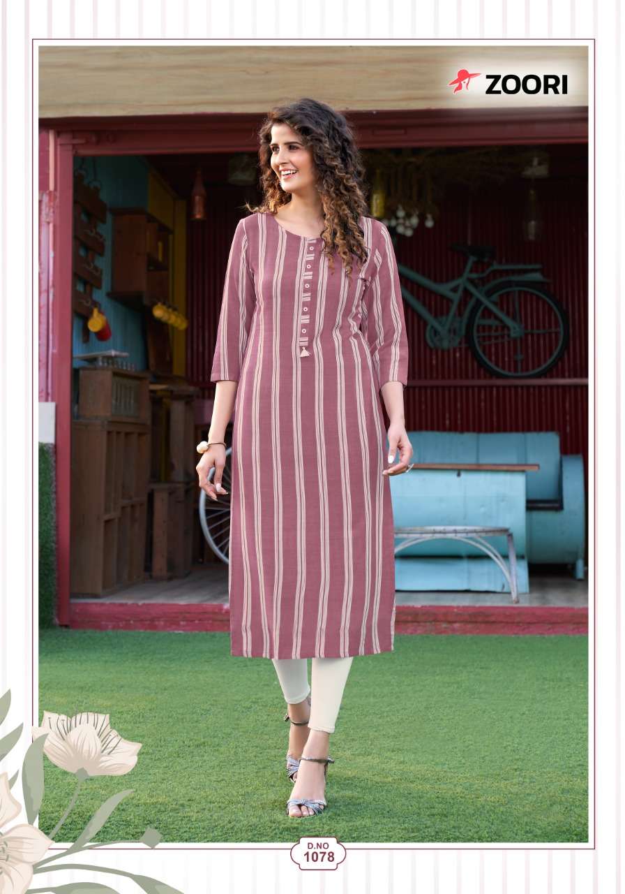 AKSHARA VOL-13 BY ZOORI 1075 TO 1080 SERIES DESIGNER STYLISH FANCY COLORFUL BEAUTIFUL PARTY WEAR & ETHNIC WEAR COLLECTION RAYON PRINT KURTIS AT WHOLESALE PRICE