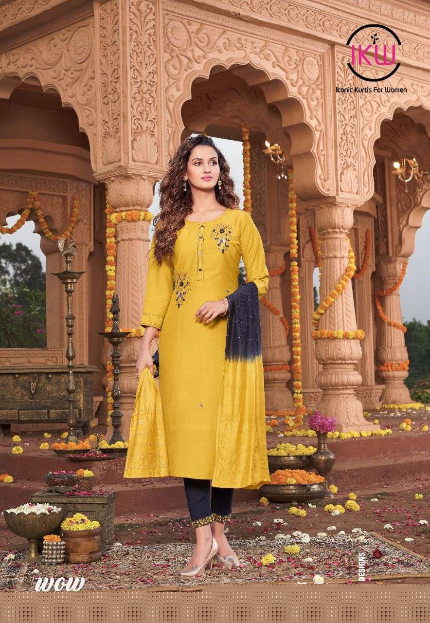 WOW VOL-3 BY IKW 1001 TO 1006 SERIES BEAUTIFUL SUITS COLORFUL STYLISH FANCY CASUAL WEAR & ETHNIC WEAR SILK DRESSES AT WHOLESALE PRICE