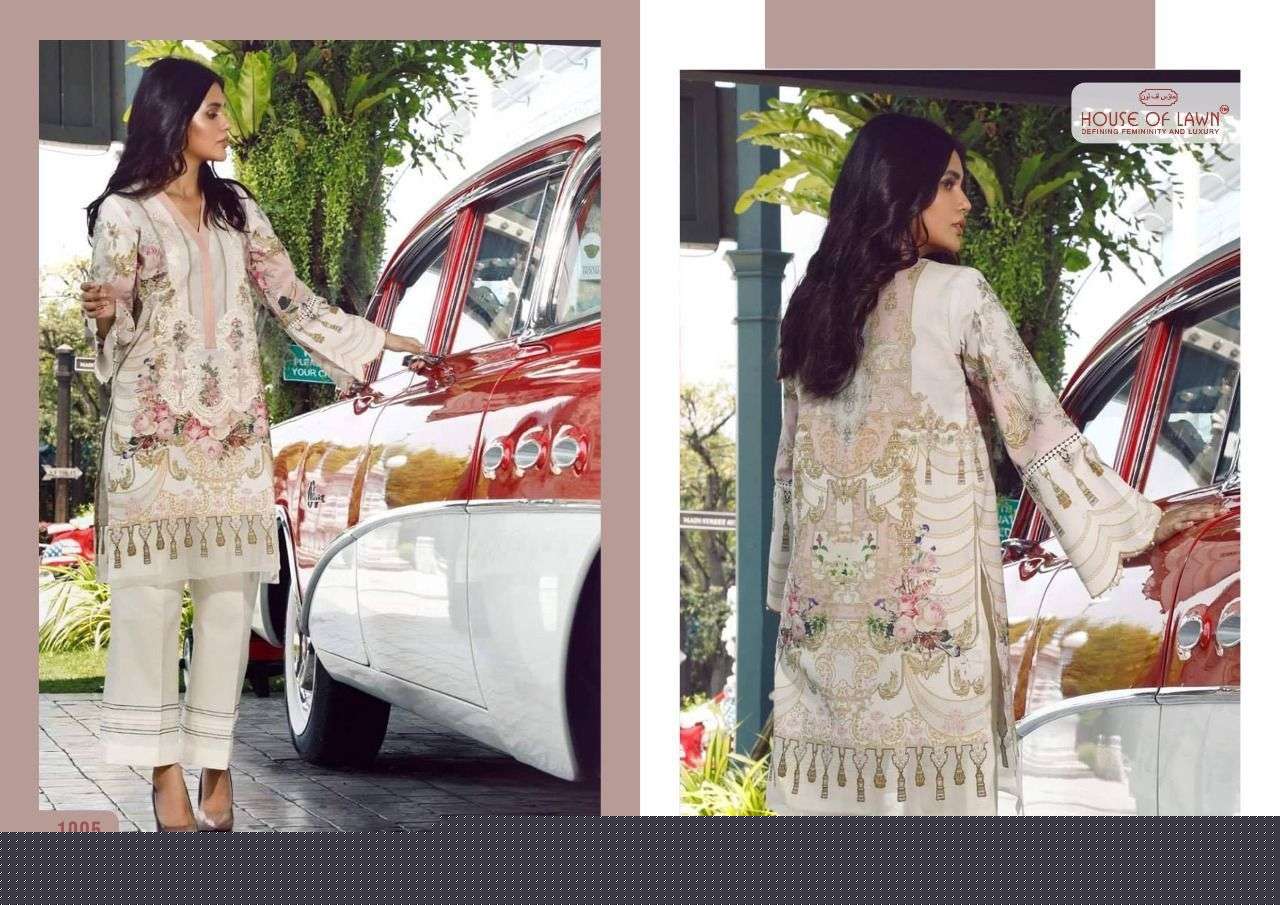 FIRDOUS BY HOUSE OF LAWN 1001 TO 1007 SERIES DESIGNER PAKISTANI SUITS BEAUTIFUL STYLISH FANCY COLORFUL PARTY WEAR & OCCASIONAL WEAR PURE LAWN DRESSES AT WHOLESALE PRICE