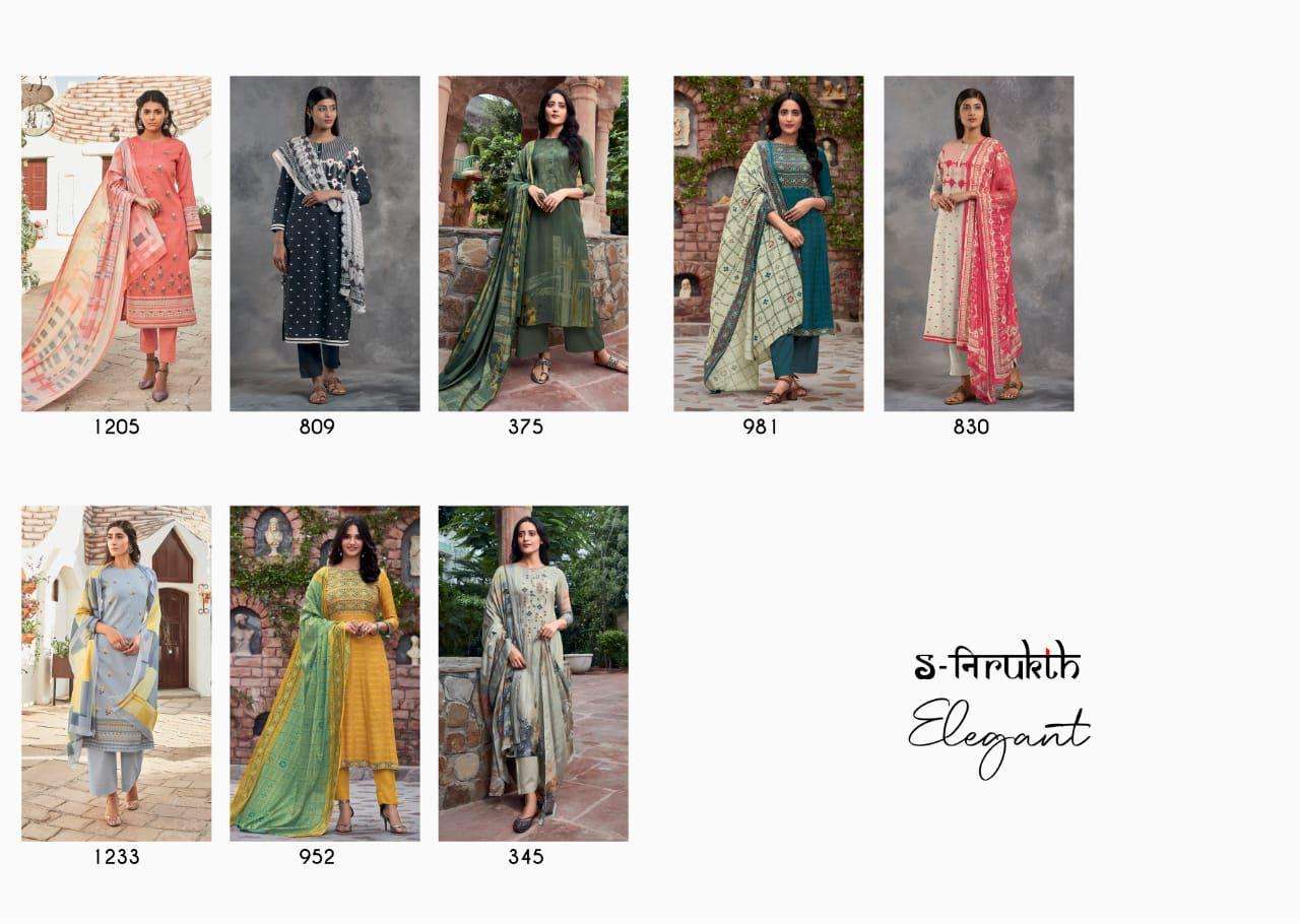 ELEGANT BY S-NIRUKTH BEAUTIFUL SUITS COLORFUL STYLISH FANCY CASUAL WEAR & ETHNIC WEAR CAMBRIC PRINT WITH WORK DRESSES AT WHOLESALE PRICE