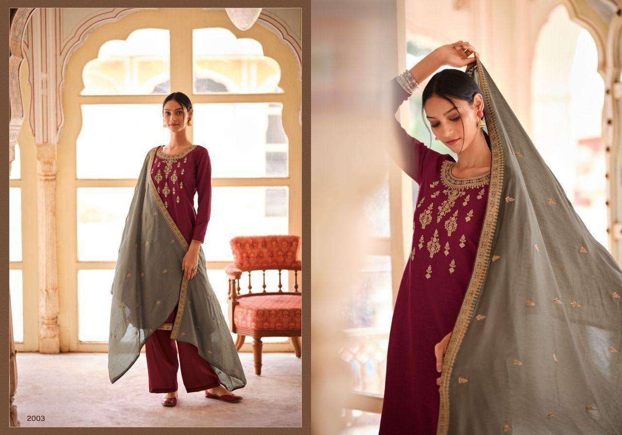 EKAAYA VOL-2 BY KC 2001 TO 2008 SERIES BEAUTIFUL SUITS COLORFUL STYLISH FANCY CASUAL WEAR & ETHNIC WEAR SILK WITH WORK DRESSES AT WHOLESALE PRICE