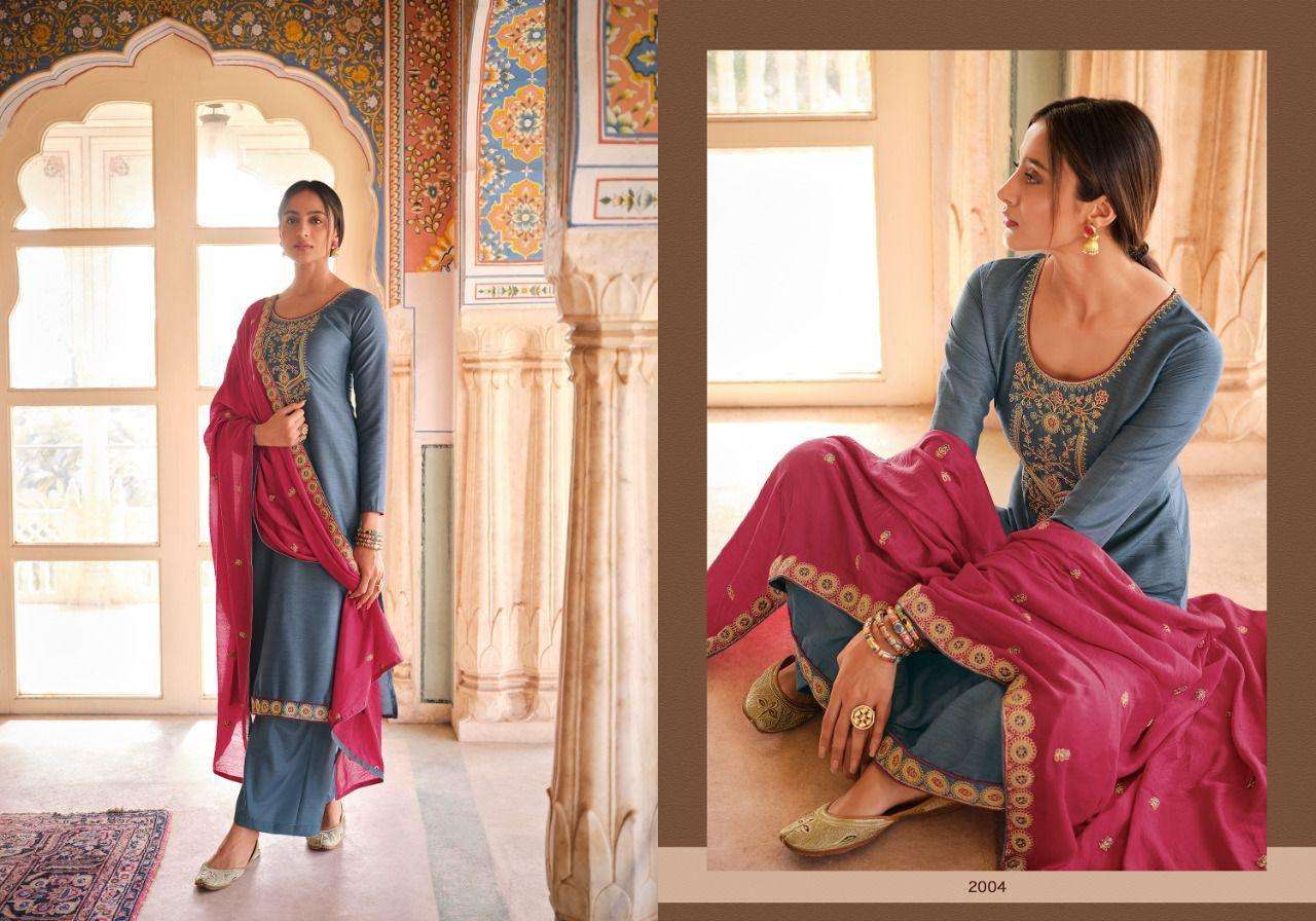 EKAAYA VOL-2 BY KC 2001 TO 2008 SERIES BEAUTIFUL SUITS COLORFUL STYLISH FANCY CASUAL WEAR & ETHNIC WEAR SILK WITH WORK DRESSES AT WHOLESALE PRICE