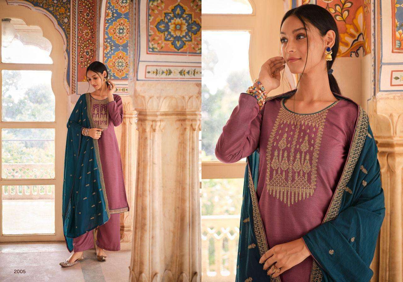 EKAAYA VOL-2 BY KC 2001 TO 2008 SERIES BEAUTIFUL SUITS COLORFUL STYLISH FANCY CASUAL WEAR & ETHNIC WEAR SILK WITH WORK DRESSES AT WHOLESALE PRICE