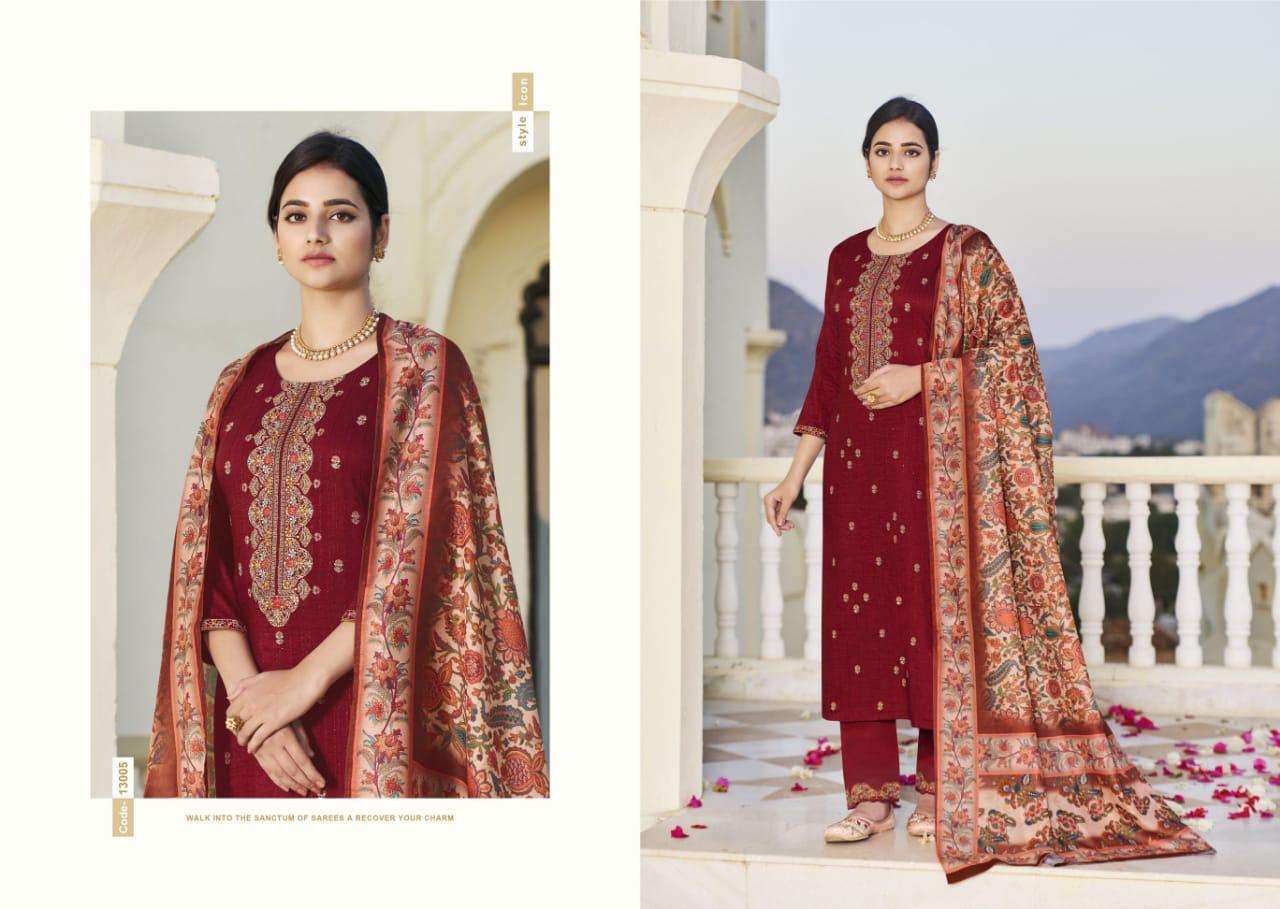 PLATINUM BY KIVI 13005 TO 13010 SERIES BEAUTIFUL SUITS COLORFUL STYLISH FANCY CASUAL WEAR & ETHNIC WEAR FANCY DRESSES AT WHOLESALE PRICE