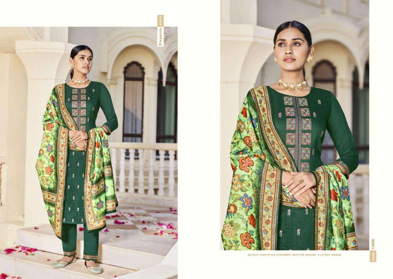 PLATINUM BY KIVI 13005 TO 13010 SERIES BEAUTIFUL SUITS COLORFUL STYLISH FANCY CASUAL WEAR & ETHNIC WEAR FANCY DRESSES AT WHOLESALE PRICE