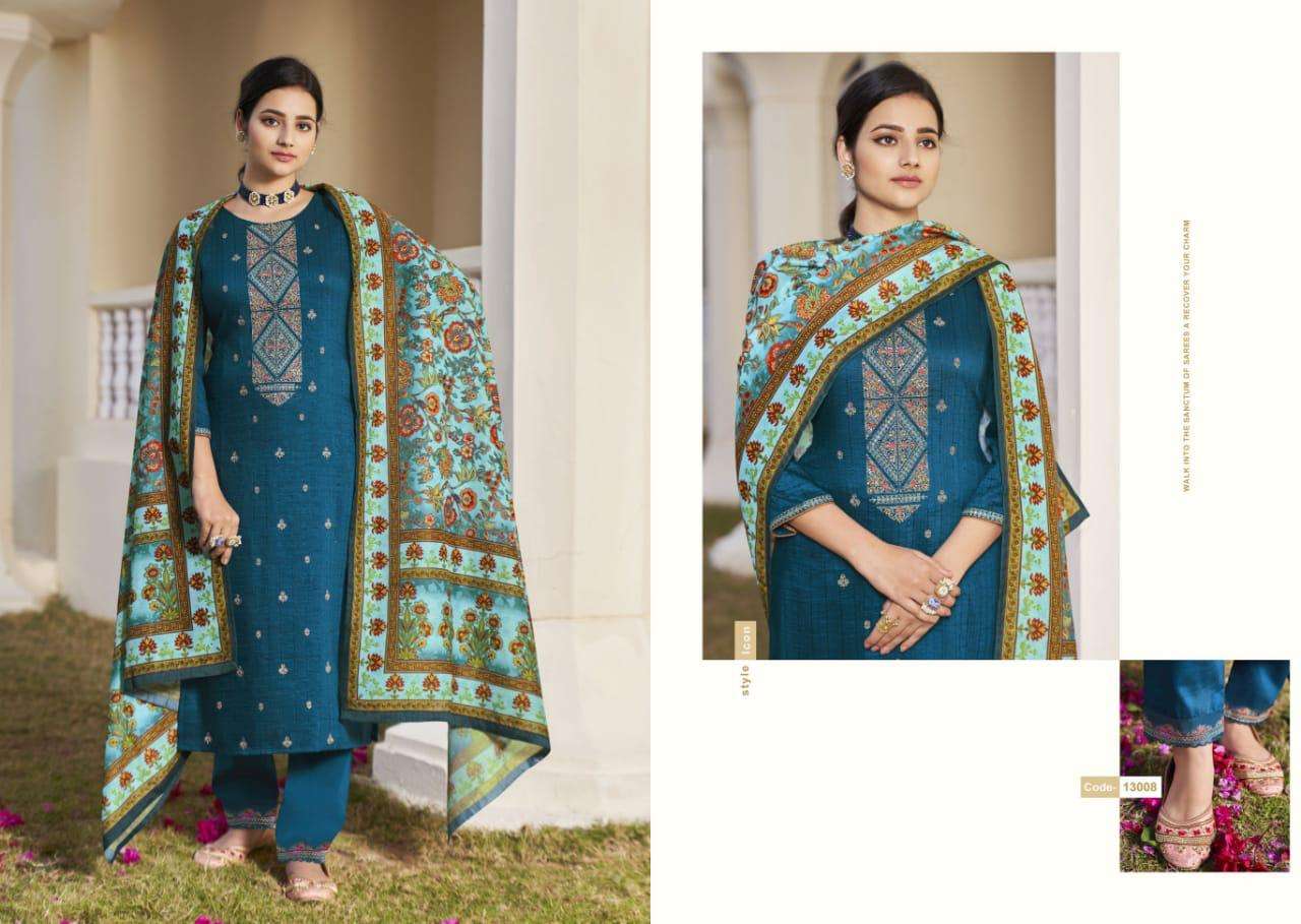 PLATINUM BY KIVI 13005 TO 13010 SERIES BEAUTIFUL SUITS COLORFUL STYLISH FANCY CASUAL WEAR & ETHNIC WEAR FANCY DRESSES AT WHOLESALE PRICE