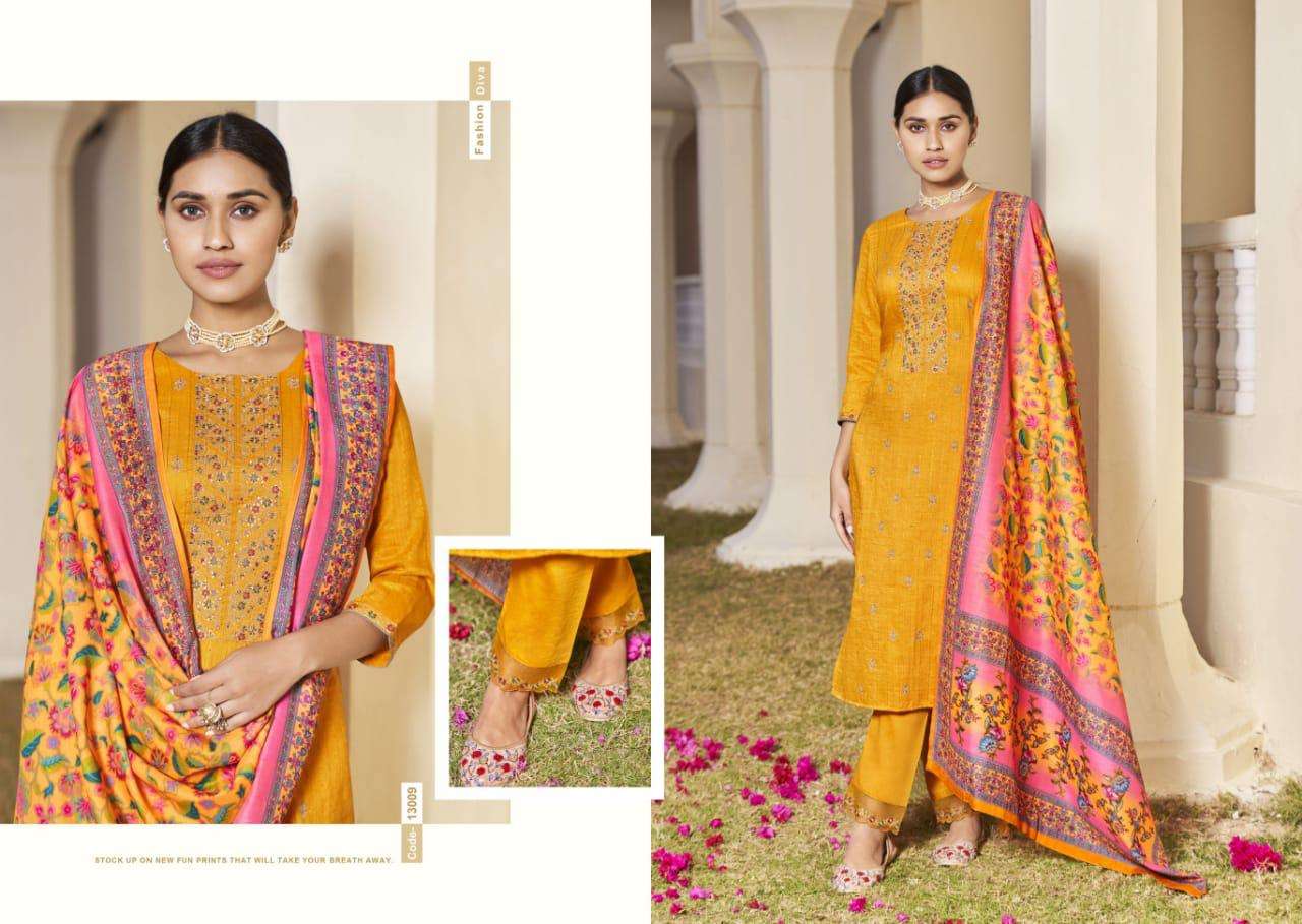 PLATINUM BY KIVI 13005 TO 13010 SERIES BEAUTIFUL SUITS COLORFUL STYLISH FANCY CASUAL WEAR & ETHNIC WEAR FANCY DRESSES AT WHOLESALE PRICE