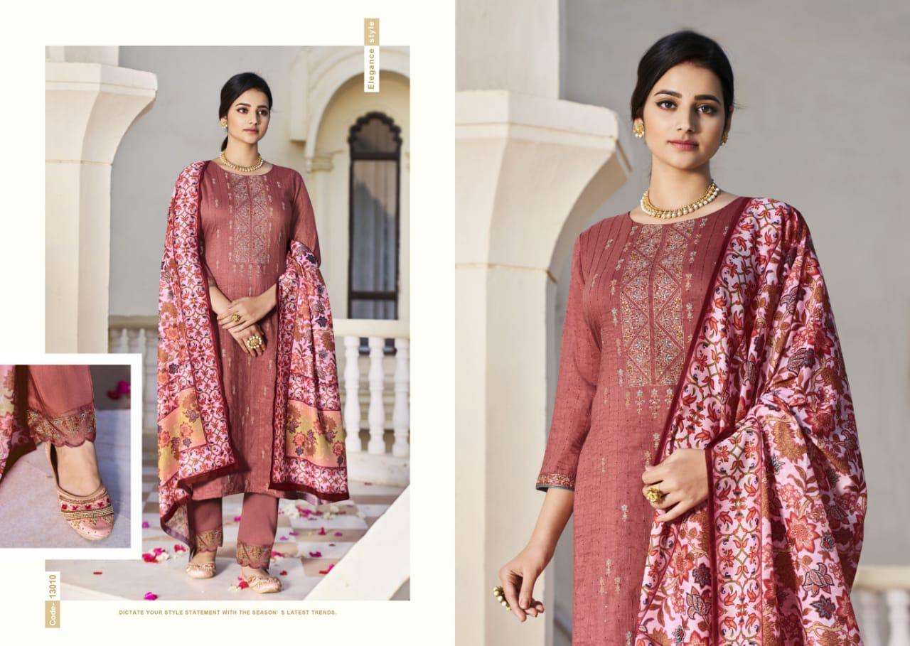 PLATINUM BY KIVI 13005 TO 13010 SERIES BEAUTIFUL SUITS COLORFUL STYLISH FANCY CASUAL WEAR & ETHNIC WEAR FANCY DRESSES AT WHOLESALE PRICE
