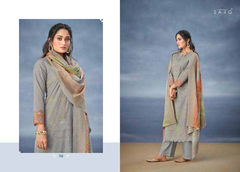 NISHKA BY SARG BEAUTIFUL SUITS COLORFUL STYLISH FANCY CASUAL WEAR & ETHNIC WEAR PURE COTTON PRINT DRESSES AT WHOLESALE PRICE