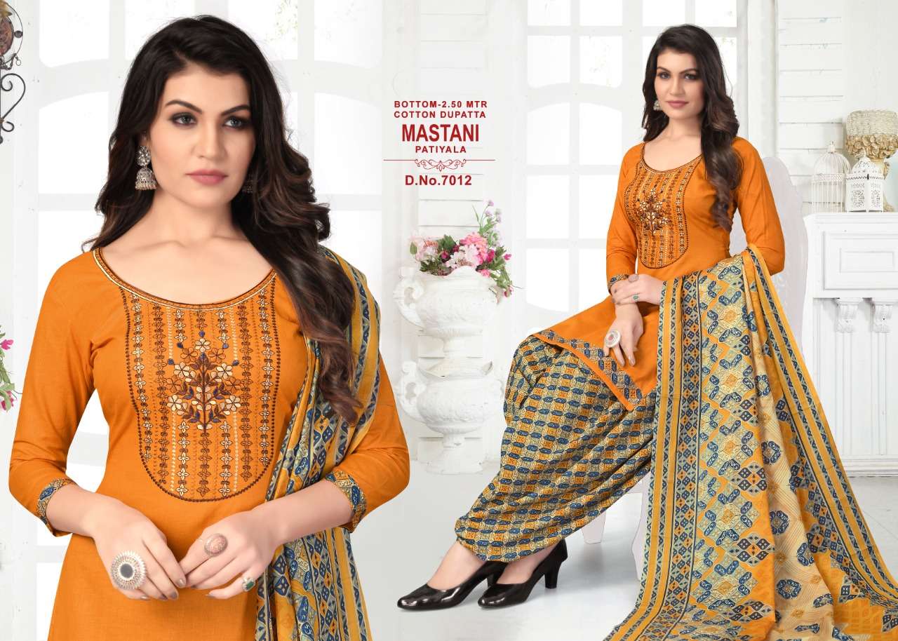 MASTANI VOL-7 BY JK COTTON CLUB 7001 TO 7012 SERIES BEAUTIFUL SUITS COLORFUL STYLISH FANCY CASUAL WEAR & ETHNIC WEAR HEAVY COTTON DRESSES AT WHOLESALE PRICE
