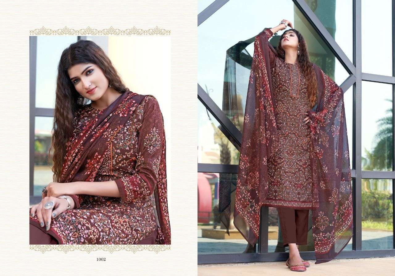 VOILET BY RADHA FAB 1001 TO 1010 SERIES BEAUTIFUL STYLISH SUITS FANCY COLORFUL CASUAL WEAR & ETHNIC WEAR & READY TO WEAR CAMBRIC COTTON PRINTED DRESSES AT WHOLESALE PRICE