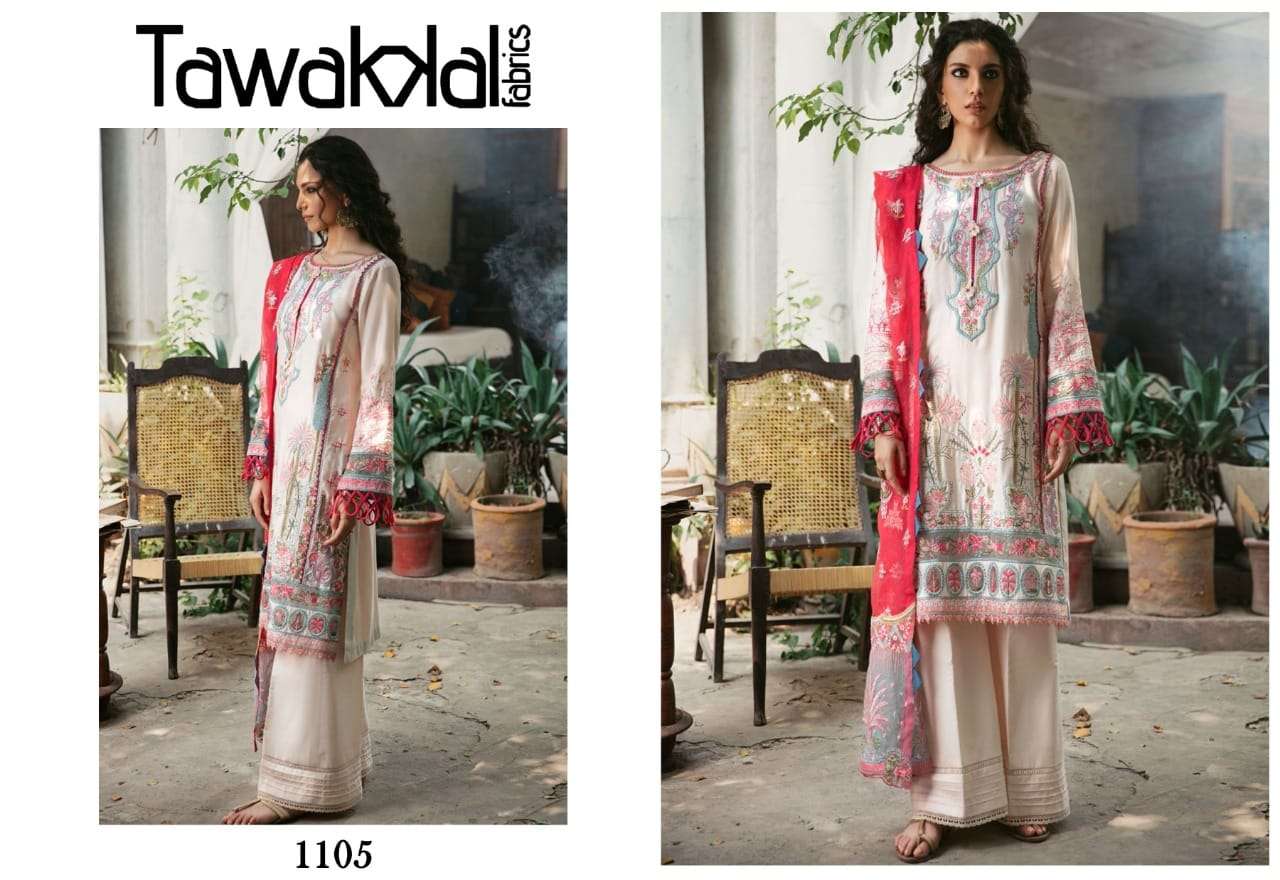 KASHISH BY TAWAKKAL FAB 1101 TO 1110 SERIES BEAUTIFUL STYLISH SUITS FANCY COLORFUL CASUAL WEAR & ETHNIC WEAR & READY TO WEAR HEAVY COTTON PRINTED DRESSES AT WHOLESALE PRICE
