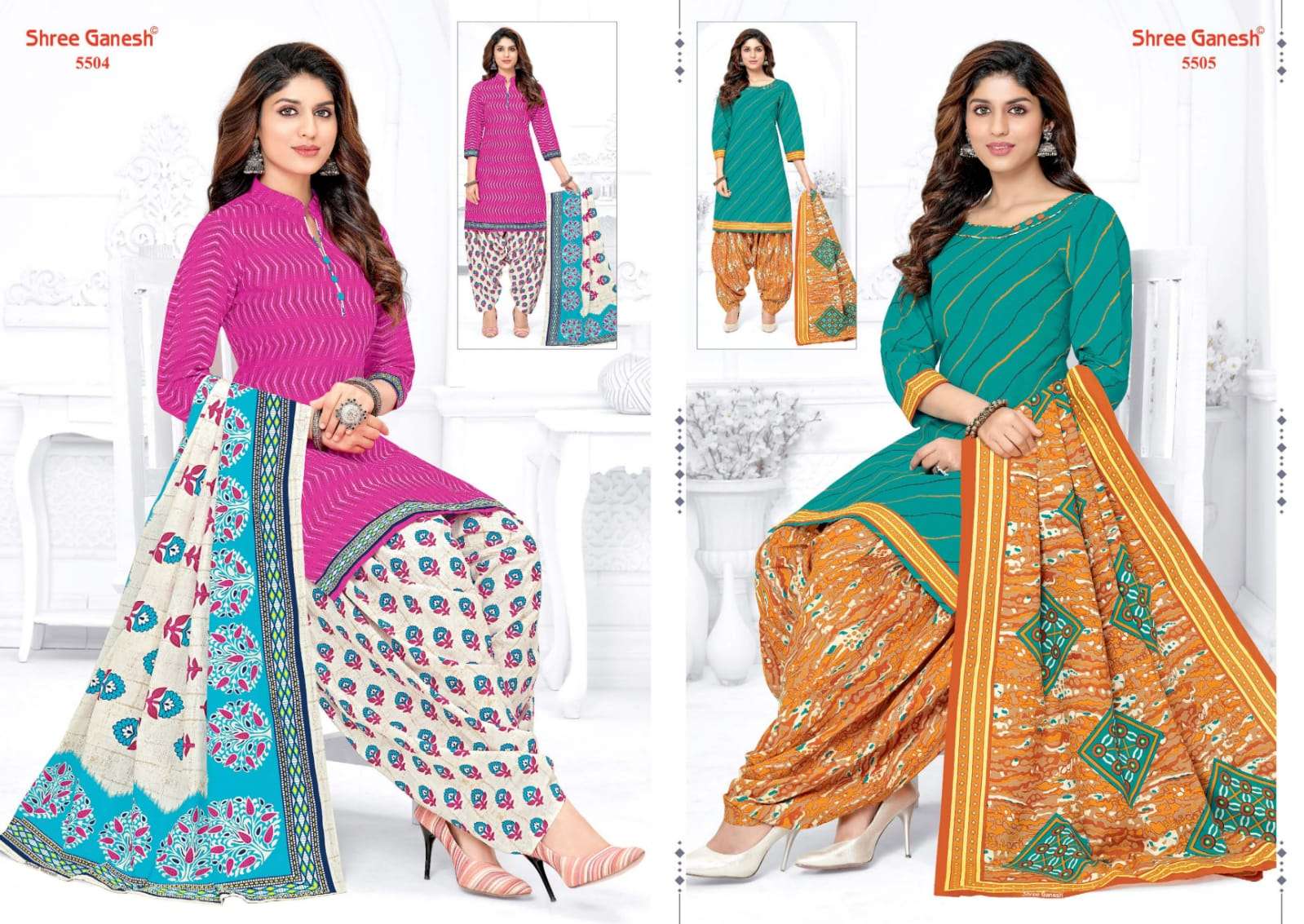 PANCHI VOL-6 BY SHREE GANESH 5501 TO 5518 SERIES BEAUTIFUL STYLISH SUITS FANCY COLORFUL CASUAL WEAR & ETHNIC WEAR & READY TO WEAR HEAVY COTTON PRINTED DRESSES AT WHOLESALE PRICE