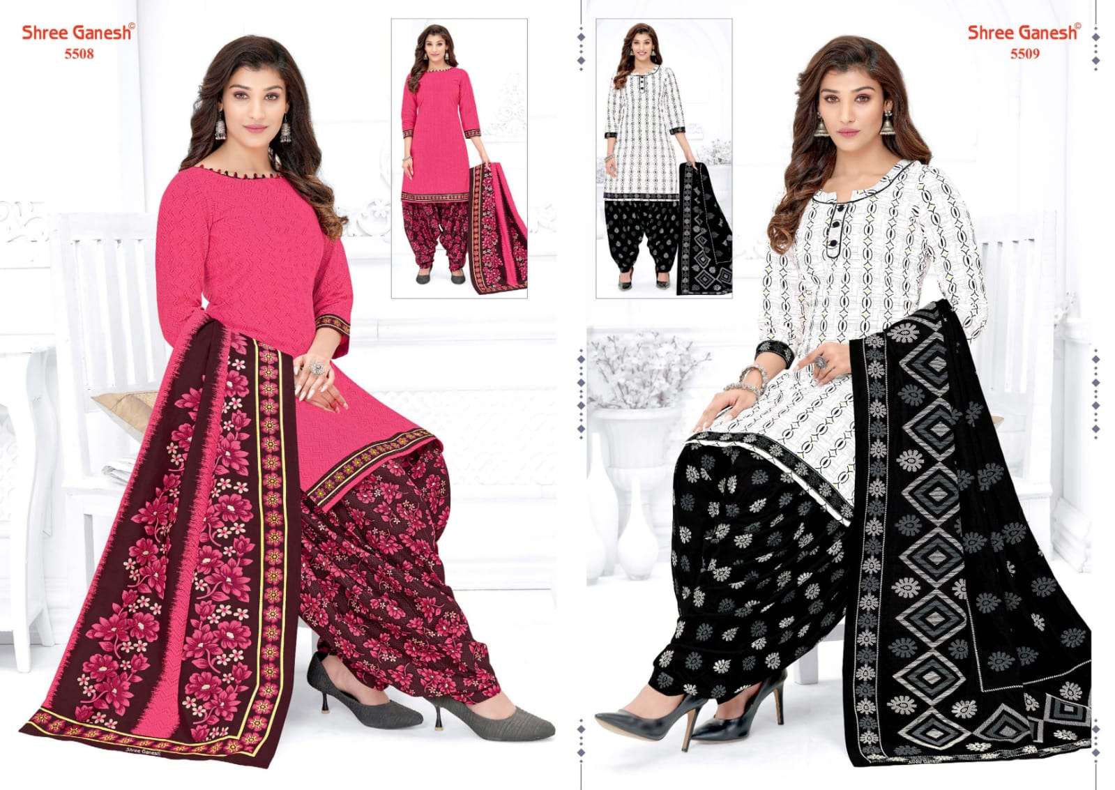PANCHI VOL-6 BY SHREE GANESH 5501 TO 5518 SERIES BEAUTIFUL STYLISH SUITS FANCY COLORFUL CASUAL WEAR & ETHNIC WEAR & READY TO WEAR HEAVY COTTON PRINTED DRESSES AT WHOLESALE PRICE