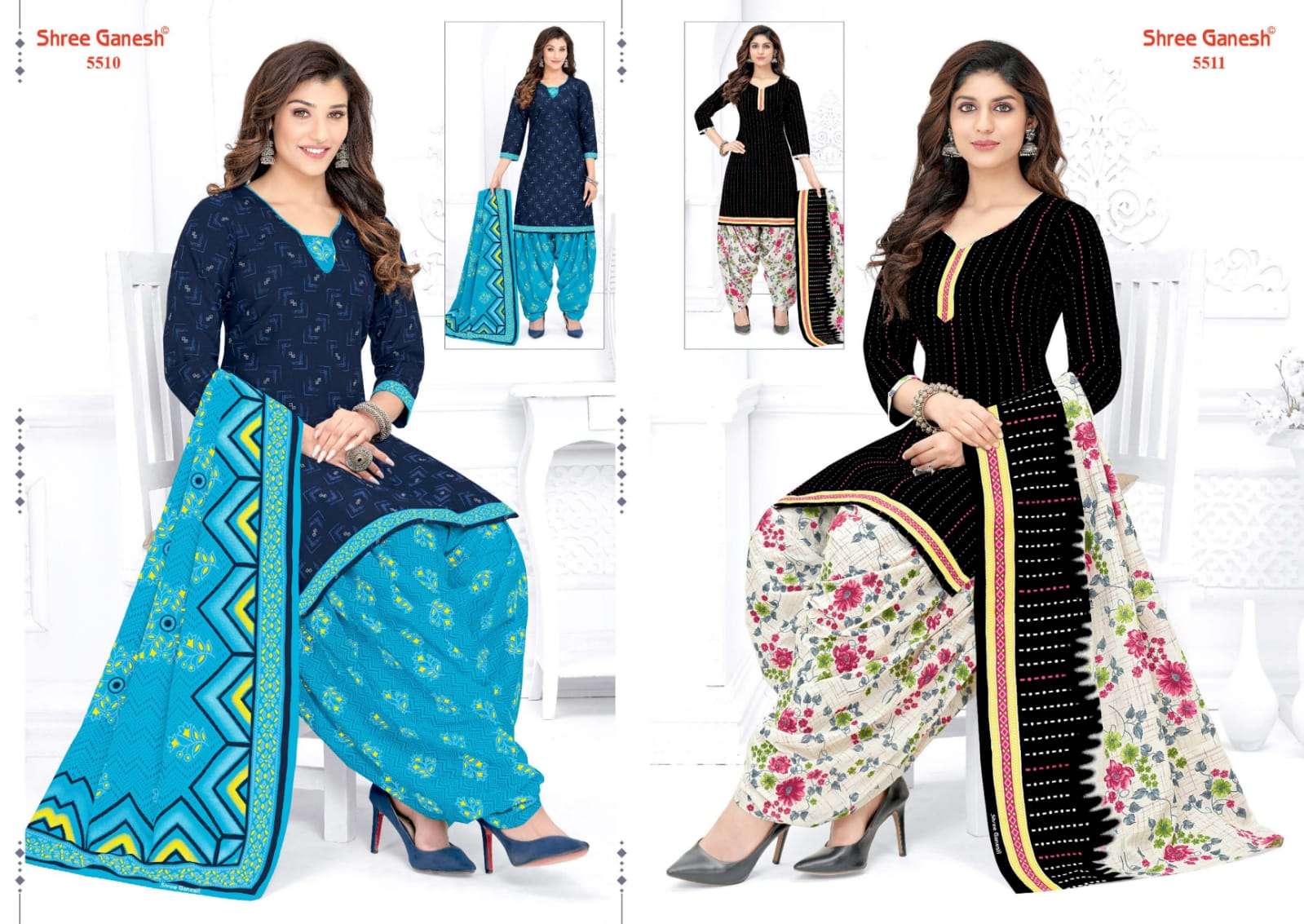 PANCHI VOL-6 BY SHREE GANESH 5501 TO 5518 SERIES BEAUTIFUL STYLISH SUITS FANCY COLORFUL CASUAL WEAR & ETHNIC WEAR & READY TO WEAR HEAVY COTTON PRINTED DRESSES AT WHOLESALE PRICE