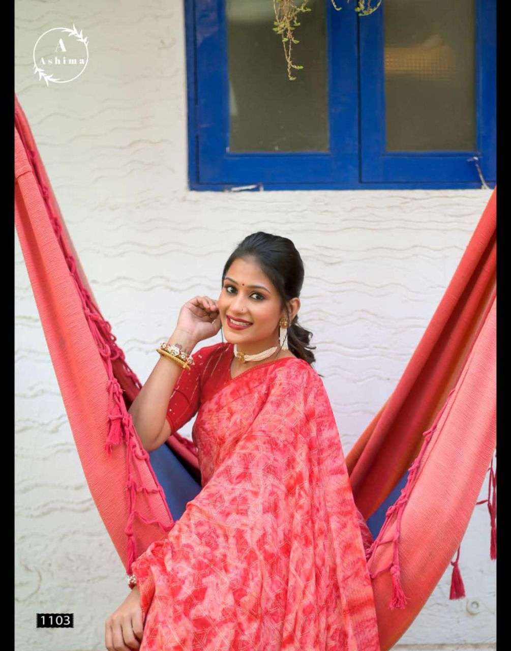 AJRAKH PRISM BY ASHIMA 1101 TO 1108 SERIES INDIAN TRADITIONAL WEAR COLLECTION BEAUTIFUL STYLISH FANCY COLORFUL PARTY WEAR & OCCASIONAL WEAR GEORGETTE PRINT SAREES AT WHOLESALE PRICE