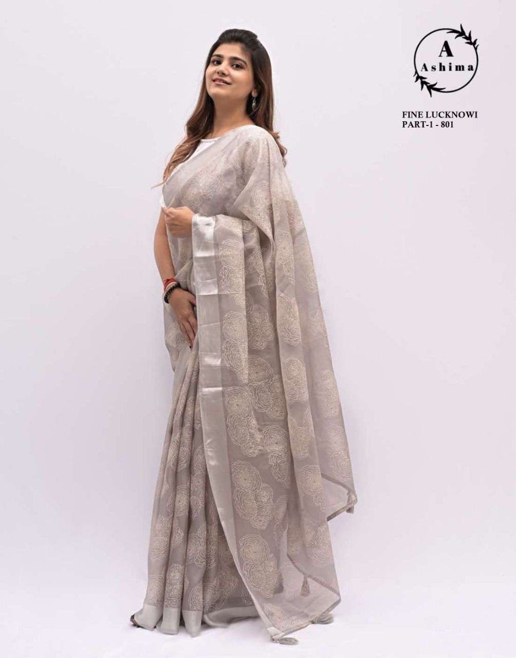 FINE LUCKNOWI BY ASHIMA 801 TO 808 SERIES INDIAN TRADITIONAL WEAR COLLECTION BEAUTIFUL STYLISH FANCY COLORFUL PARTY WEAR & OCCASIONAL WEAR GEORGETTE EMBROIDERED SAREES AT WHOLESALE PRICE