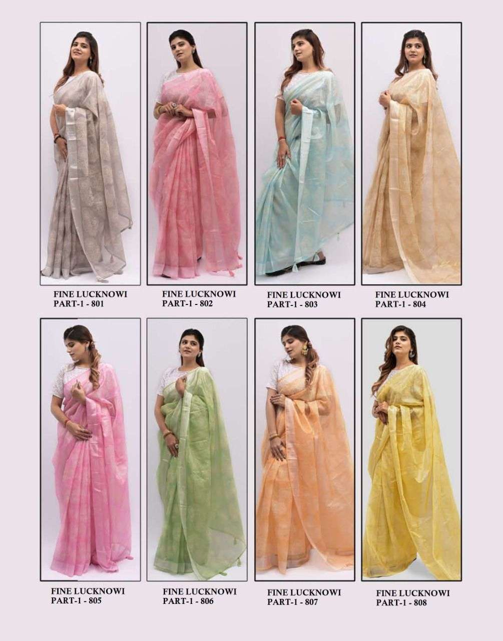 FINE LUCKNOWI BY ASHIMA 801 TO 808 SERIES INDIAN TRADITIONAL WEAR COLLECTION BEAUTIFUL STYLISH FANCY COLORFUL PARTY WEAR & OCCASIONAL WEAR GEORGETTE EMBROIDERED SAREES AT WHOLESALE PRICE