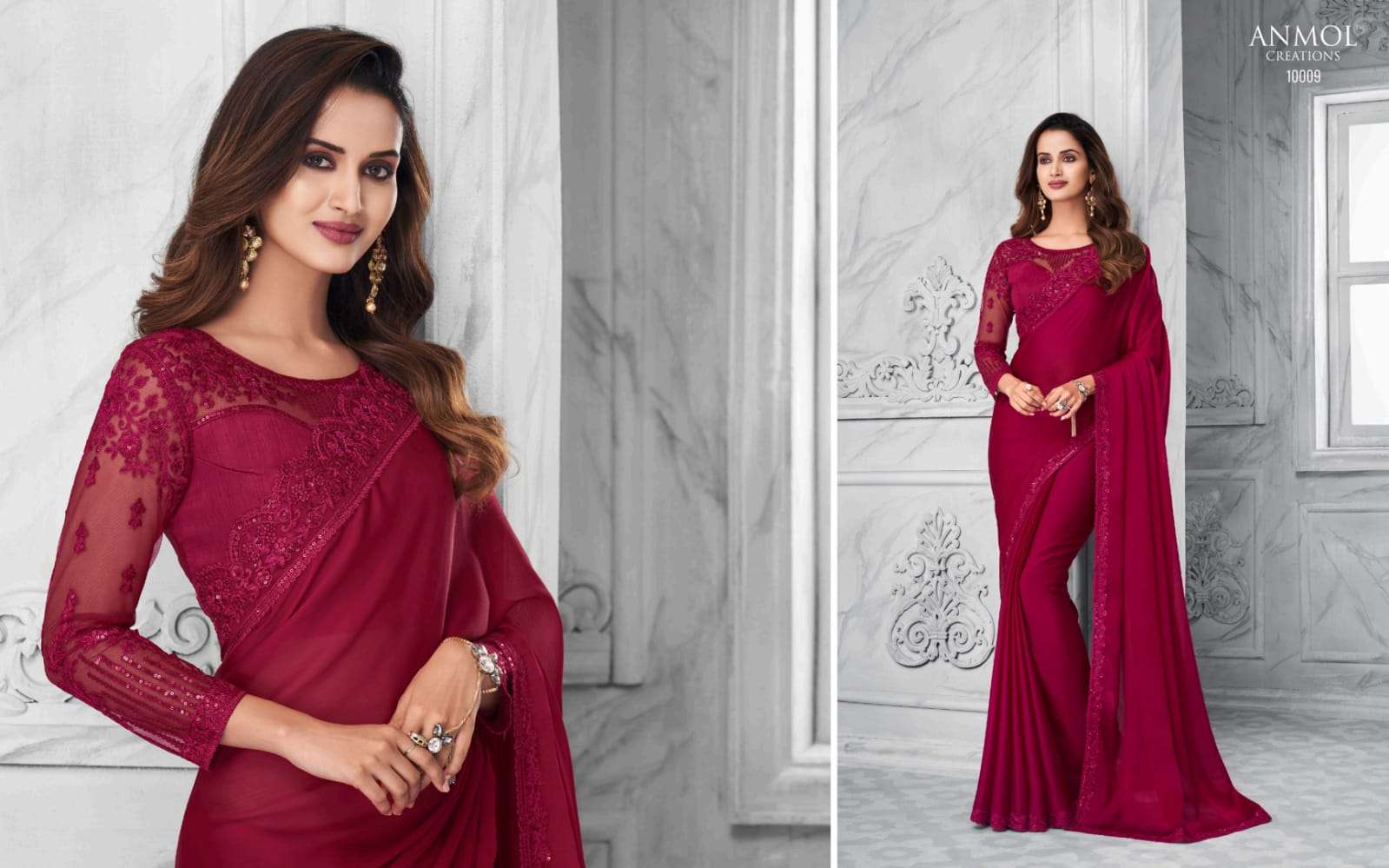 ELEGANCE VOL-14 BY ANMOL CREATION 10001 TO 10016 SERIES INDIAN TRADITIONAL WEAR COLLECTION BEAUTIFUL STYLISH FANCY COLORFUL PARTY WEAR & OCCASIONAL WEAR FANCY SAREES AT WHOLESALE PRICE
