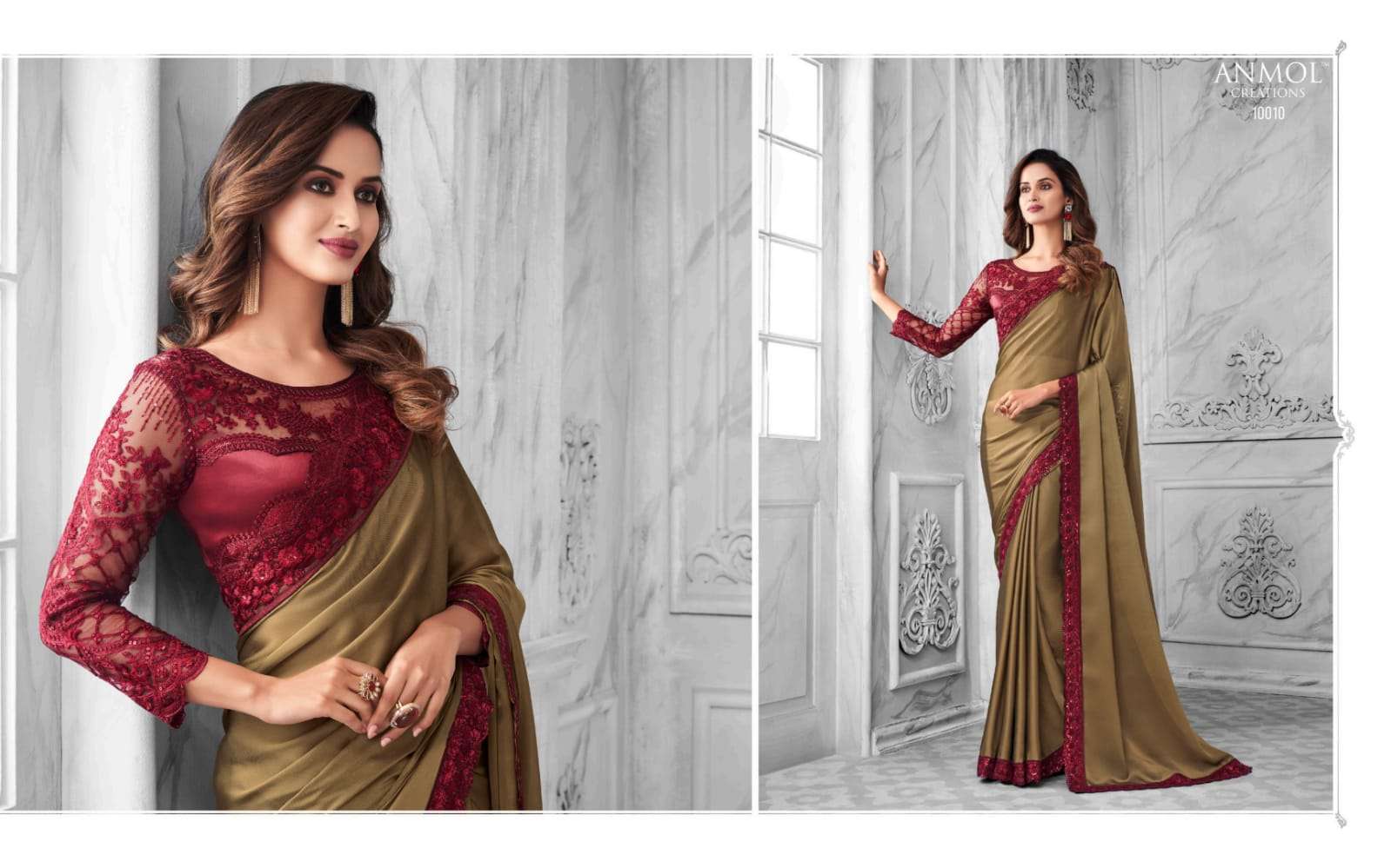 ELEGANCE VOL-14 BY ANMOL CREATION 10001 TO 10016 SERIES INDIAN TRADITIONAL WEAR COLLECTION BEAUTIFUL STYLISH FANCY COLORFUL PARTY WEAR & OCCASIONAL WEAR FANCY SAREES AT WHOLESALE PRICE