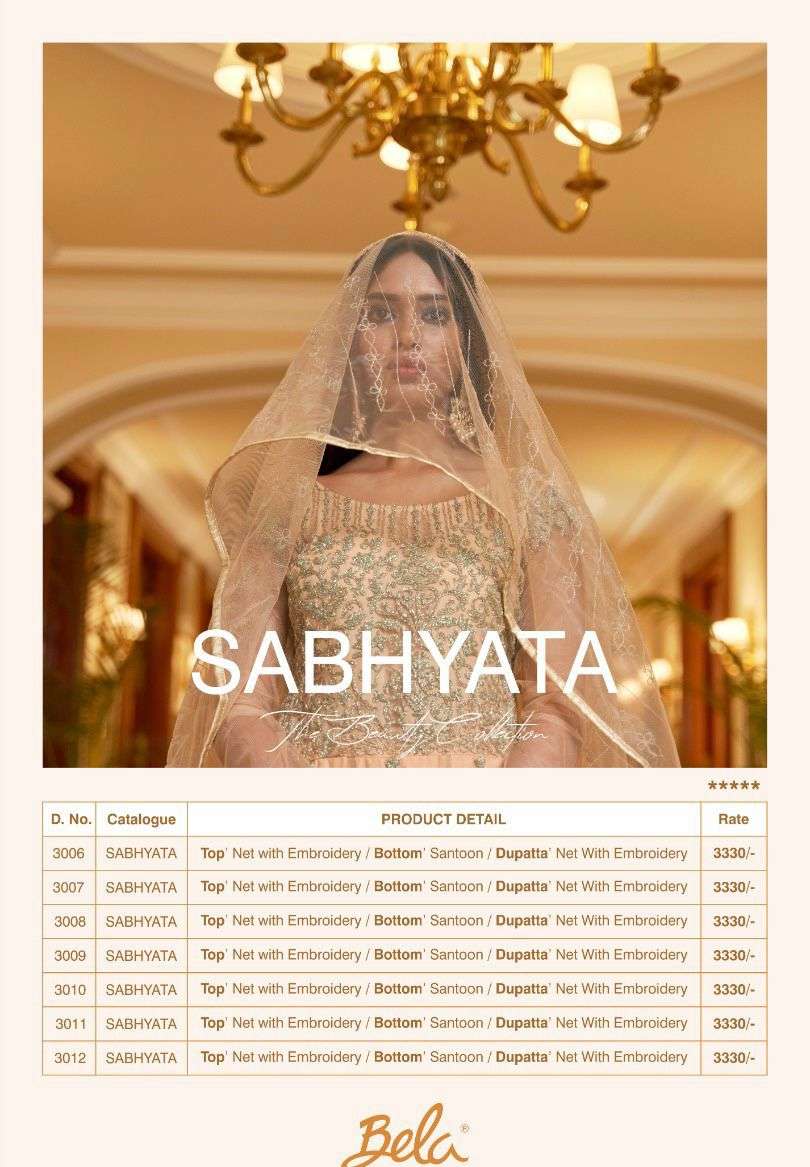 Sabhyata By Bela Fashion 3006 To 3012 Series Beautiful Anarkali Suits Stylish Fancy Colorful Casual Wear & Ethnic Wear Net Dresses At Wholesale Price