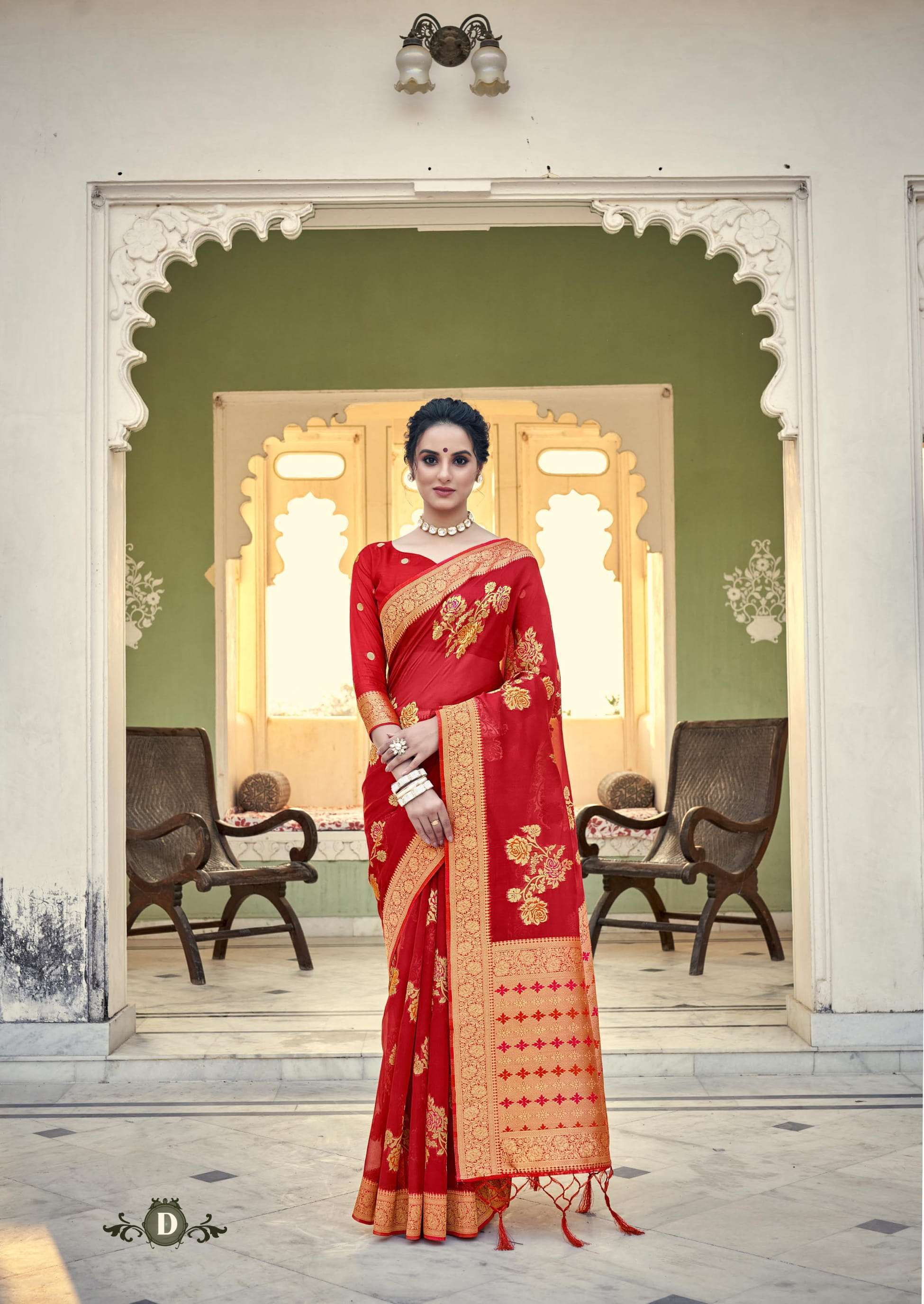ORGENZA WEAVES BY SHANGRILA A TO F SERIES INDIAN TRADITIONAL WEAR COLLECTION BEAUTIFUL STYLISH FANCY COLORFUL PARTY WEAR & OCCASIONAL WEAR PURE GEORGETTE PRINTED SAREES AT WHOLESALE PRICE