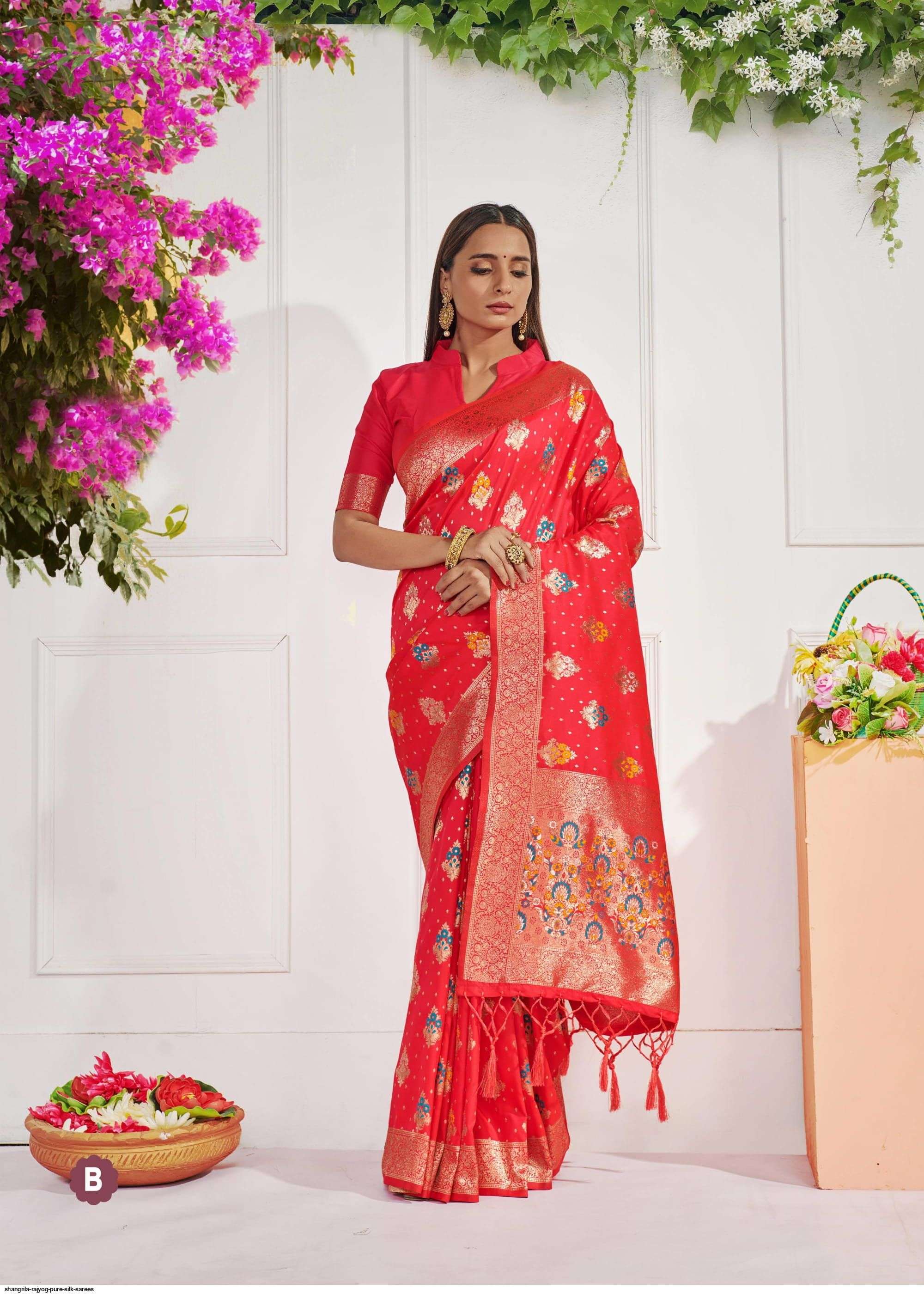 RAJYOG SILK BY SHANGRILA A TO F SERIES INDIAN TRADITIONAL WEAR COLLECTION BEAUTIFUL STYLISH FANCY COLORFUL PARTY WEAR & OCCASIONAL WEAR SOFT SILK SAREES AT WHOLESALE PRICE