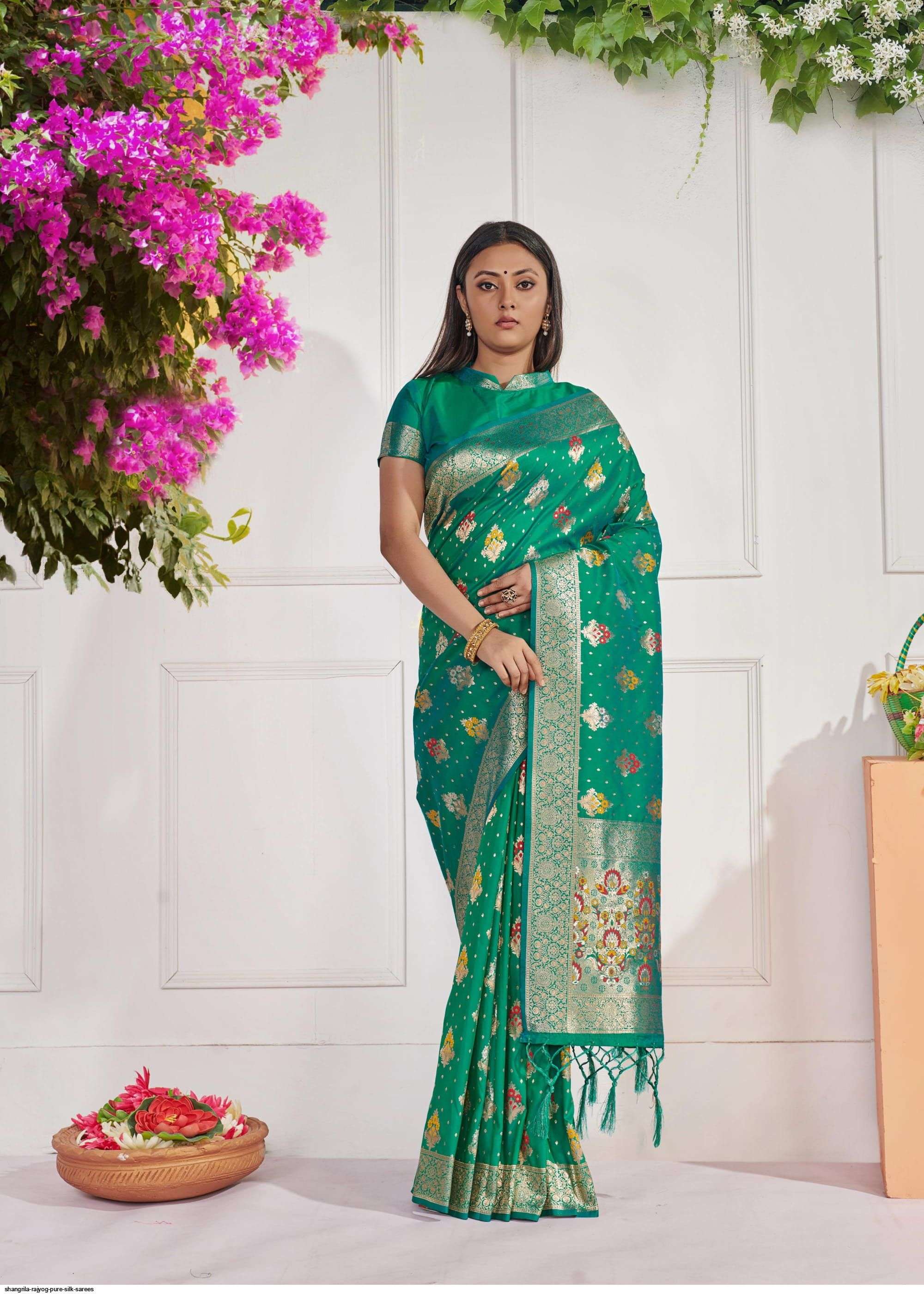 RAJYOG SILK BY SHANGRILA A TO F SERIES INDIAN TRADITIONAL WEAR COLLECTION BEAUTIFUL STYLISH FANCY COLORFUL PARTY WEAR & OCCASIONAL WEAR SOFT SILK SAREES AT WHOLESALE PRICE
