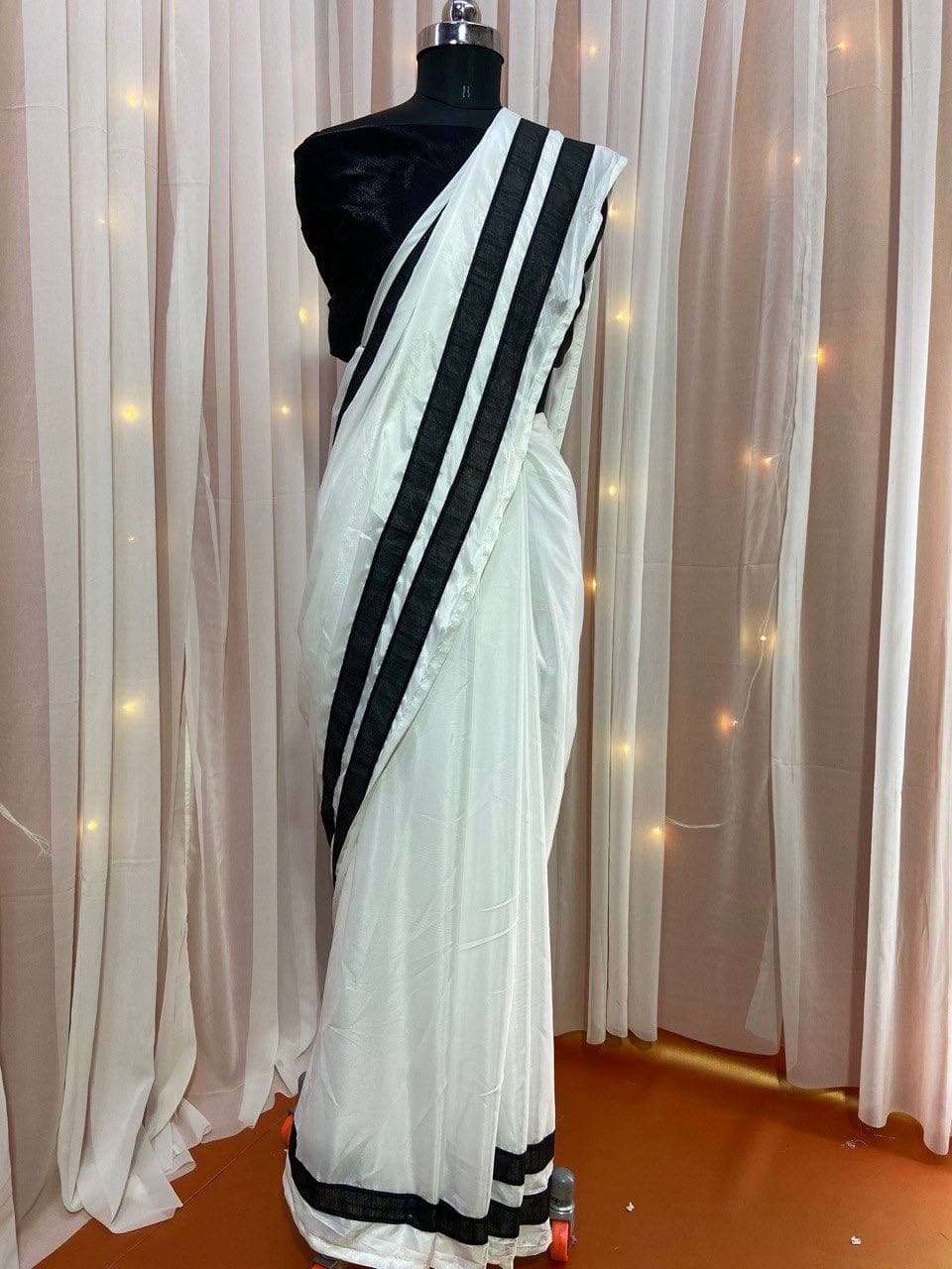 IC-10158 BY FASHID WHOLESALE INDIAN TRADITIONAL WEAR COLLECTION BEAUTIFUL STYLISH FANCY COLORFUL PARTY WEAR & OCCASIONAL WEAR FRENCH CREPE SAREES AT WHOLESALE PRICE