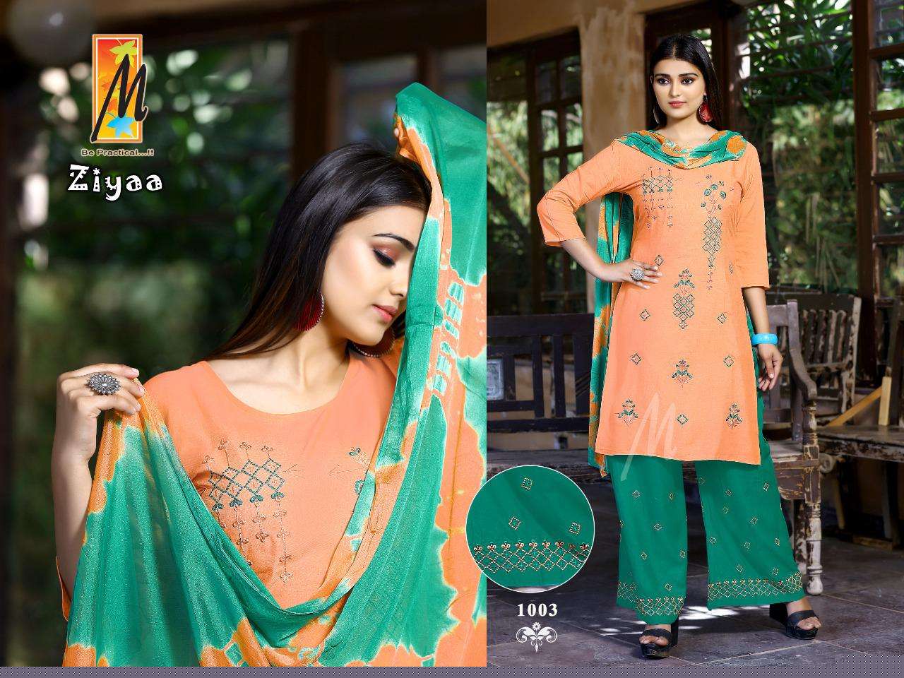 ZIYAA BY MASTER 1001 TO 1008 SERIES BEAUTIFUL SUITS COLORFUL STYLISH FANCY CASUAL WEAR & ETHNIC WEAR HEAVY RAYON EMBROIDERED DRESSES AT WHOLESALE PRICE