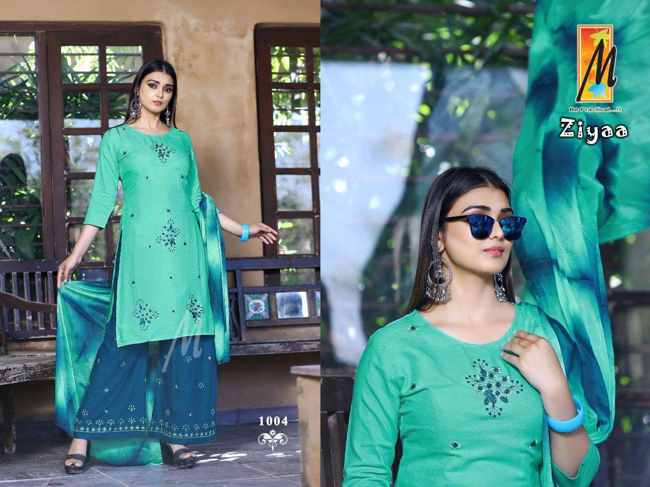 ZIYAA BY MASTER 1001 TO 1008 SERIES BEAUTIFUL SUITS COLORFUL STYLISH FANCY CASUAL WEAR & ETHNIC WEAR HEAVY RAYON EMBROIDERED DRESSES AT WHOLESALE PRICE
